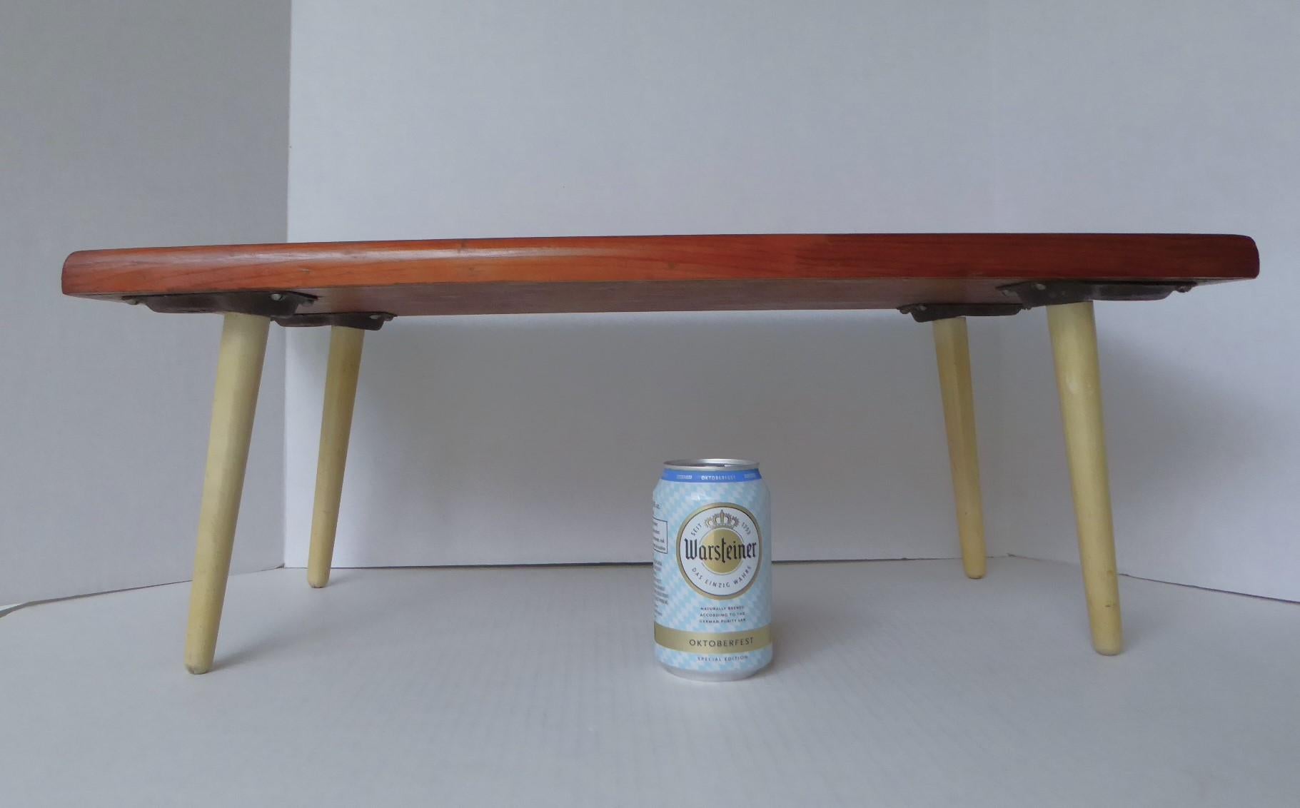 Folk Arts Low Side / Breakfast Matchsticks Table by Thomas McAulay 1971 For Sale 3