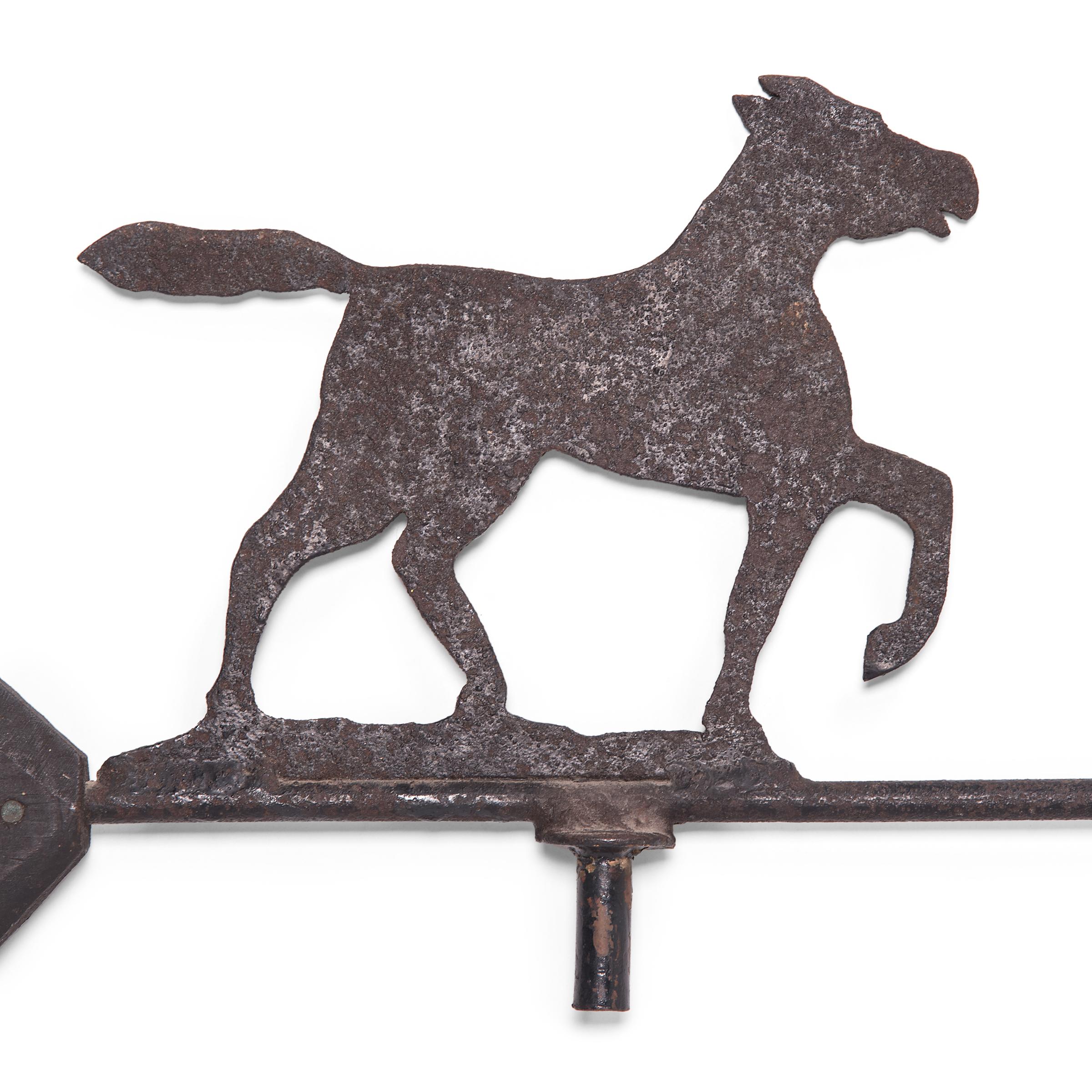 Folk Metalcut Horse Weathervane, c. 1900 For Sale at 1stDibs