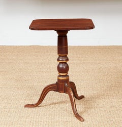 Folk Painted Early 19th c. Pedestal Table
