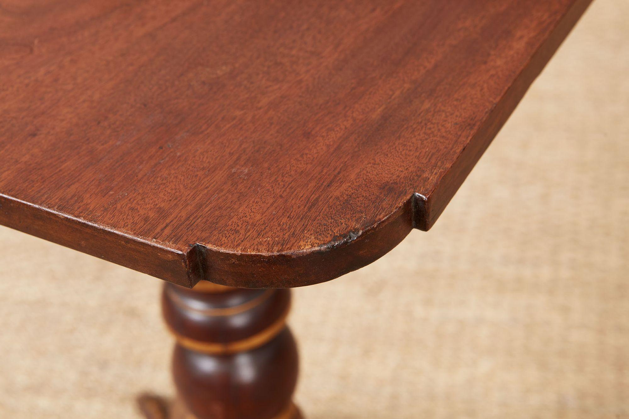 Folk Painted Early 19th c. Pedestal Table For Sale 1