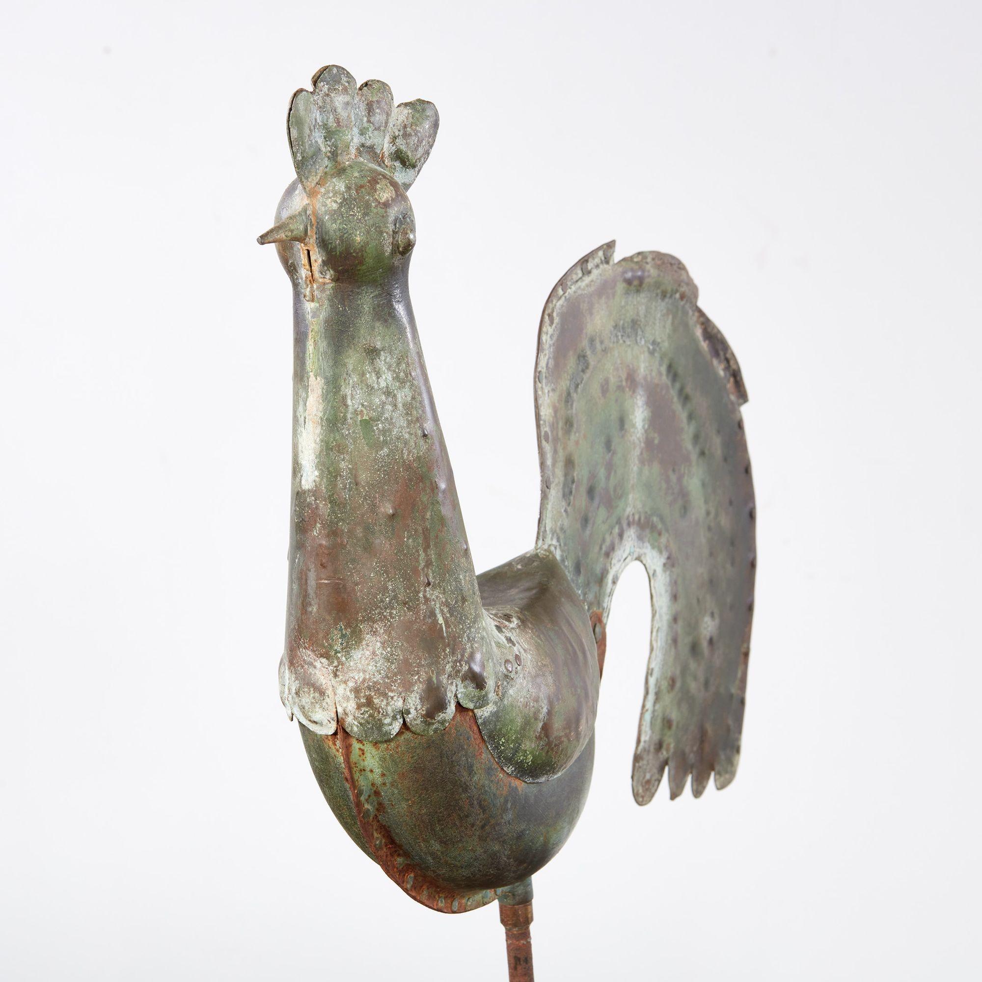 Folk Rooster Weathervane In Good Condition For Sale In Greenwich, CT