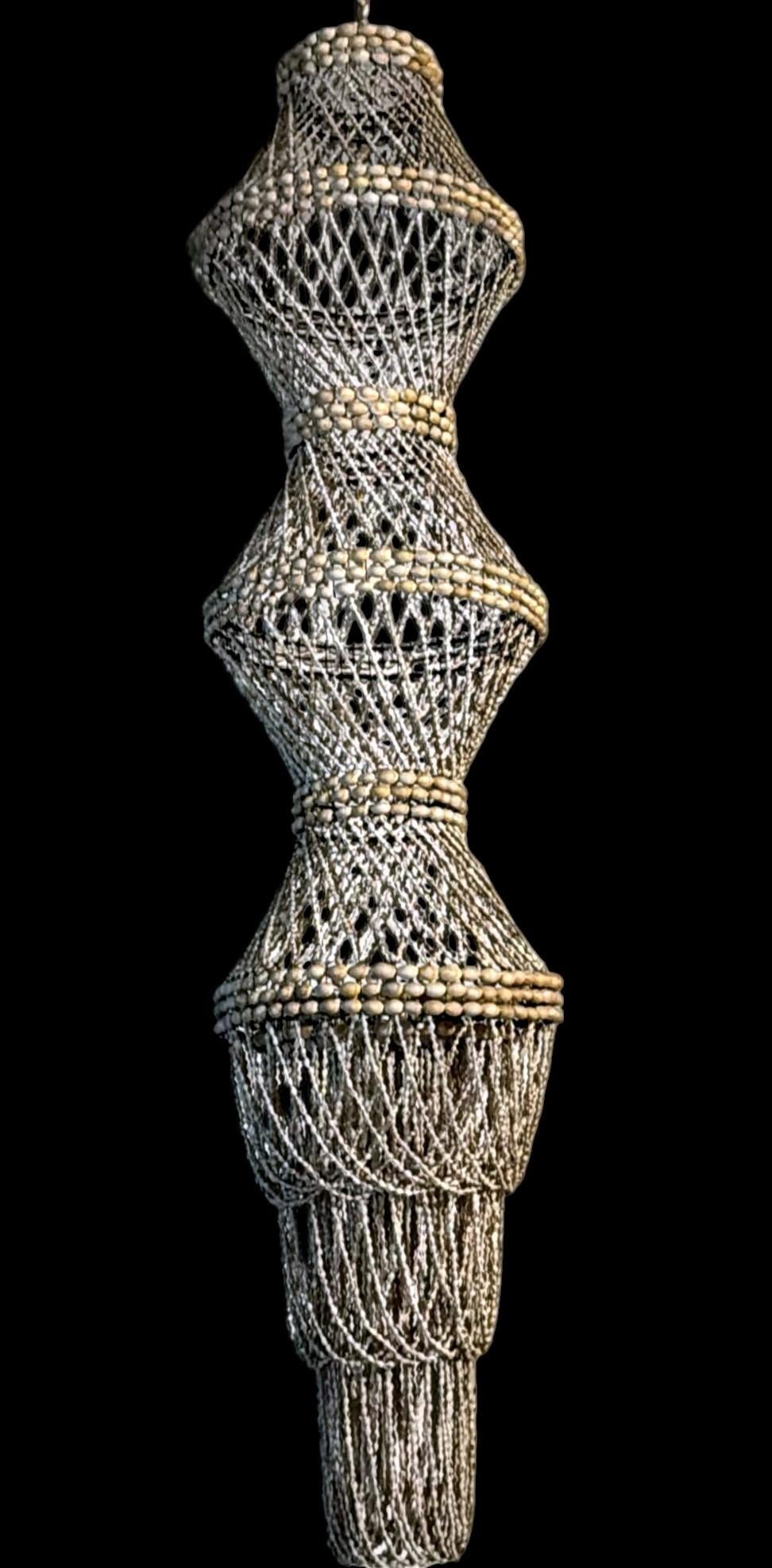 Folk Art Folk Style Filipino Hanging Talisman Or Outdoor Chandelier For Sale