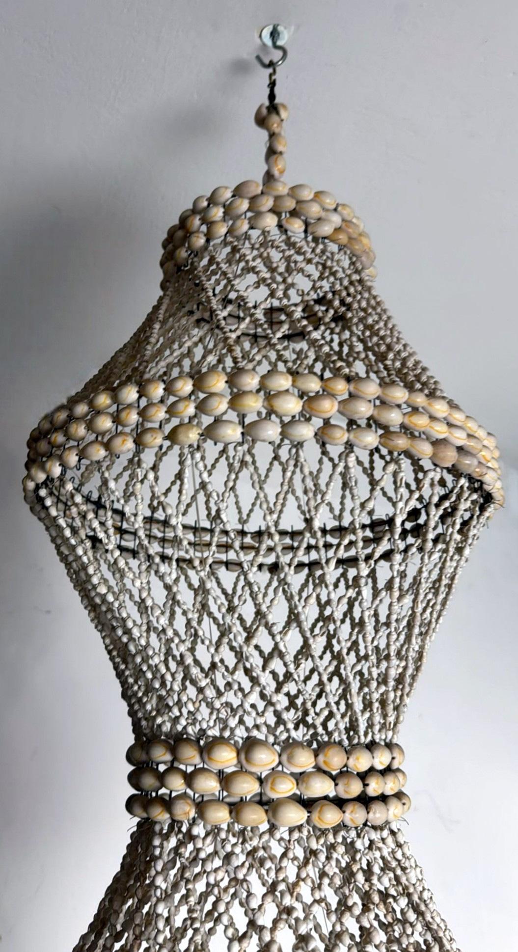 Hand-Crafted Folk Style Filipino Hanging Talisman Or Outdoor Chandelier For Sale