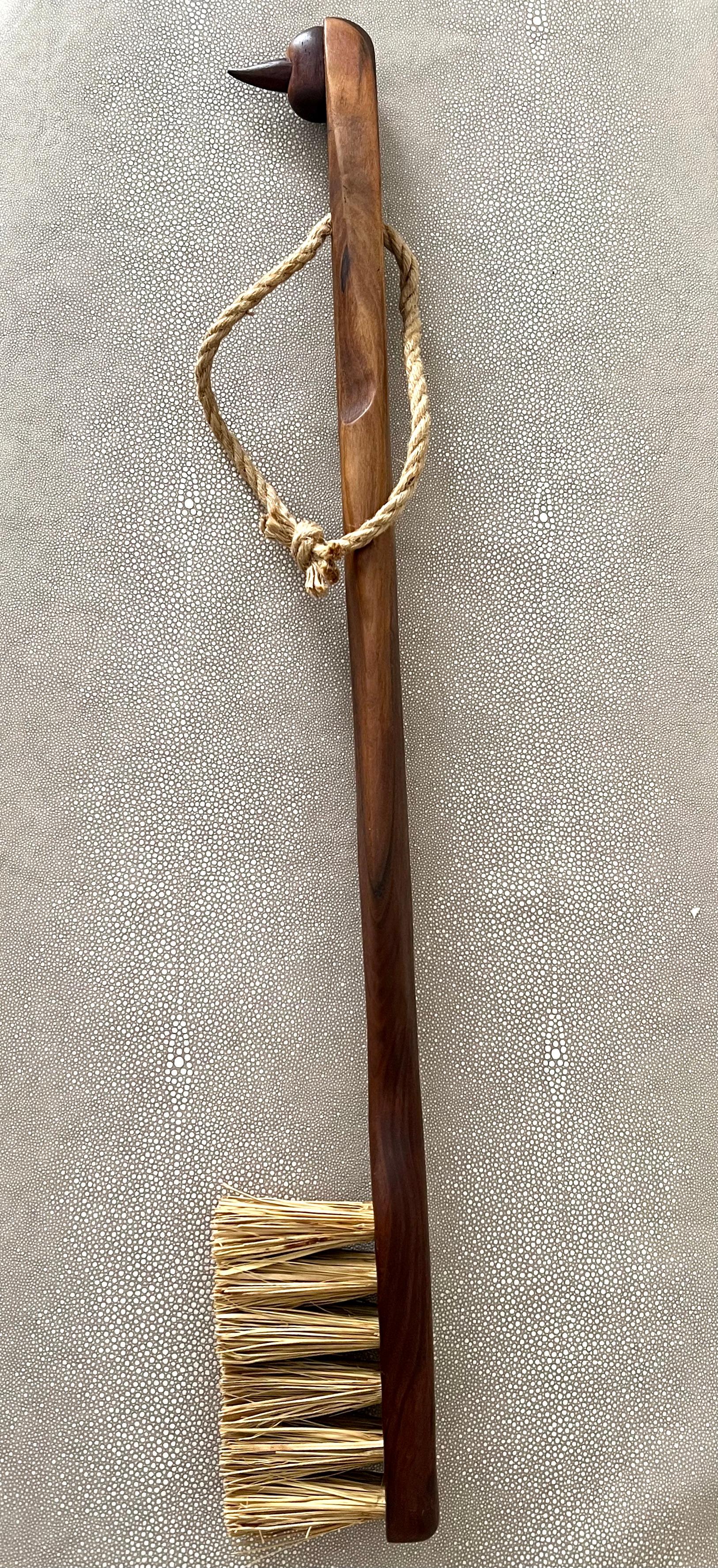 Folkart Hand Carved Oversized Wooden Toothbrush with Rope For Sale 3