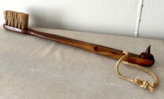 Folkart Hand Carved Oversized Wooden Toothbrush with Rope