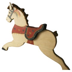 Retro FolkArt Hand Made Horse Wall Sculpture
