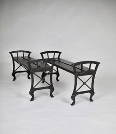 Folke Bensow, Pair of Benches No. 2, Näfequarns Bruk, Sweden 1925