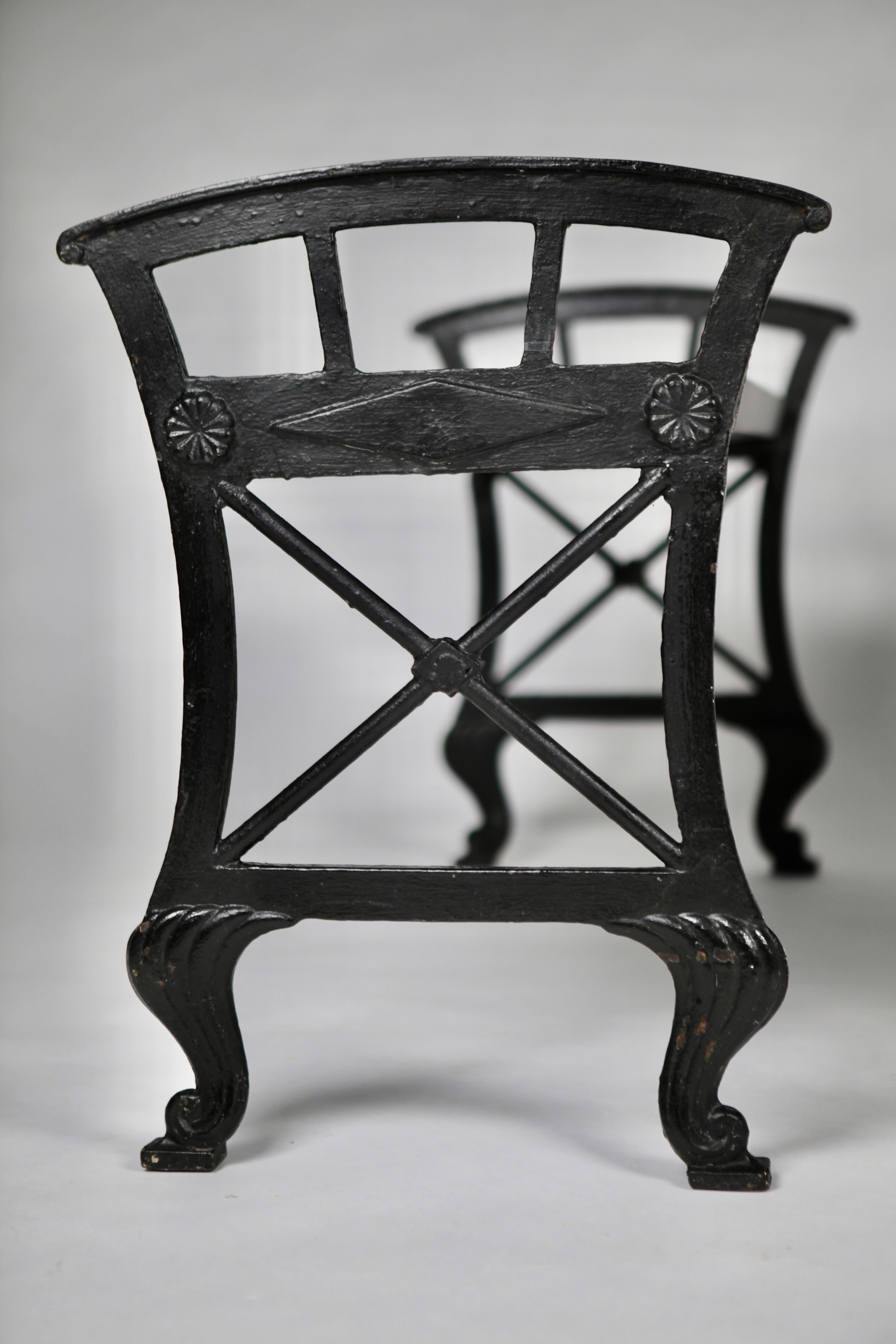 Iron Folke Bensow, Pair of Benches No. 2, Näfequarns Bruk, Sweden 1925 For Sale