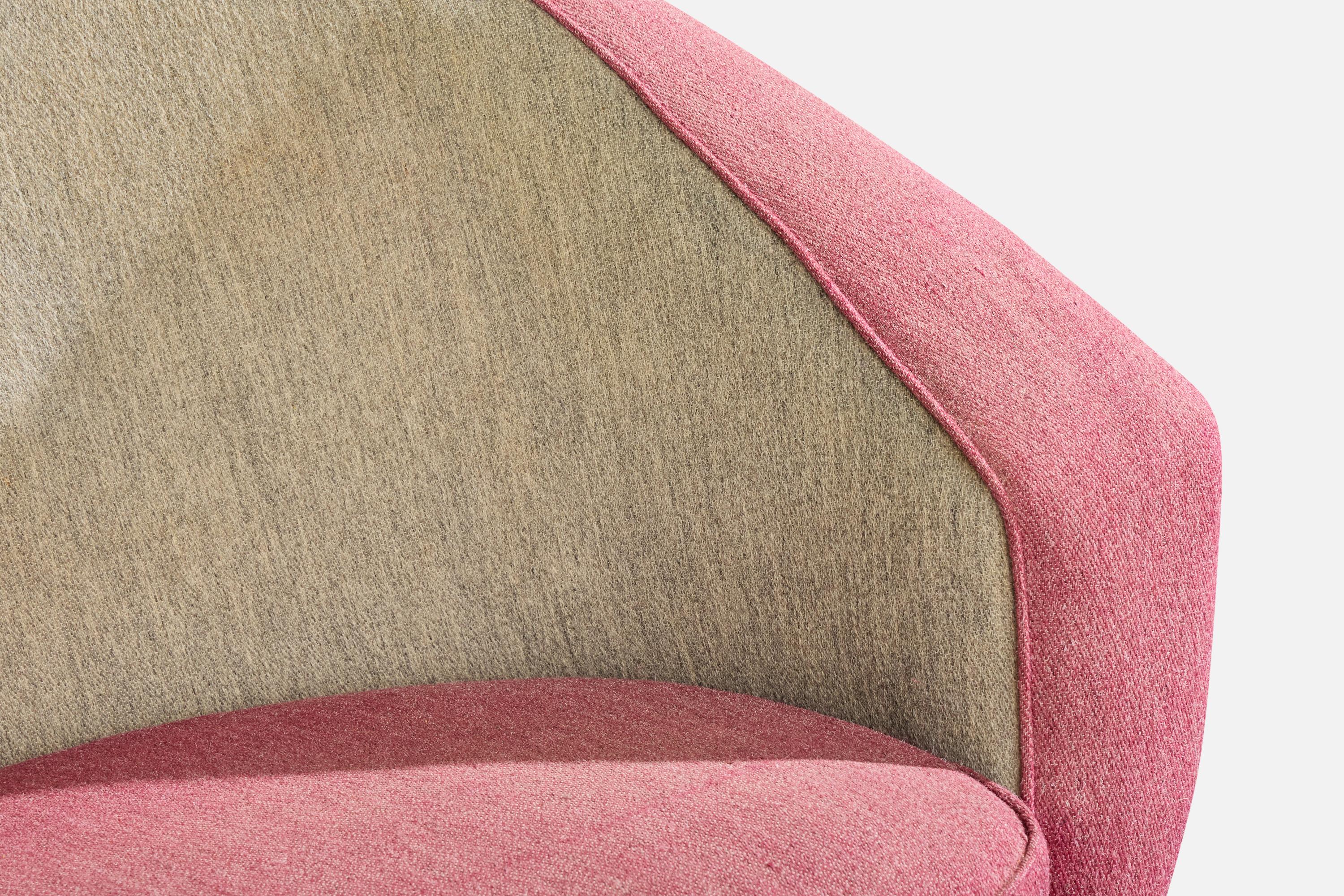 Folke Jansson, Sofa, Fabric, Teak, Brass, Sweden, 1950s en venta 4