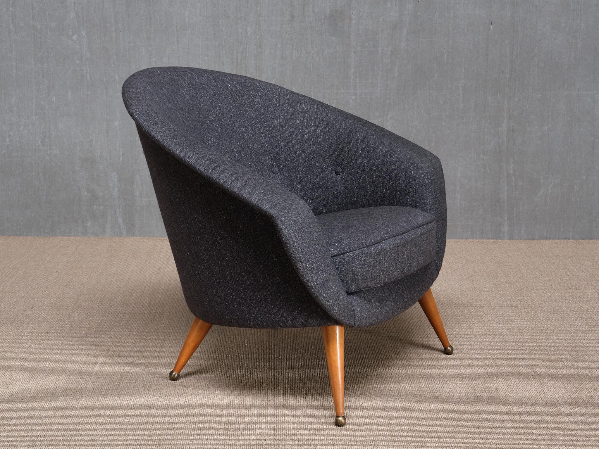 Swedish Folke Jansson 'Tellus' Armchair, SM Wincrantz, Skövde, Sweden, 1950s