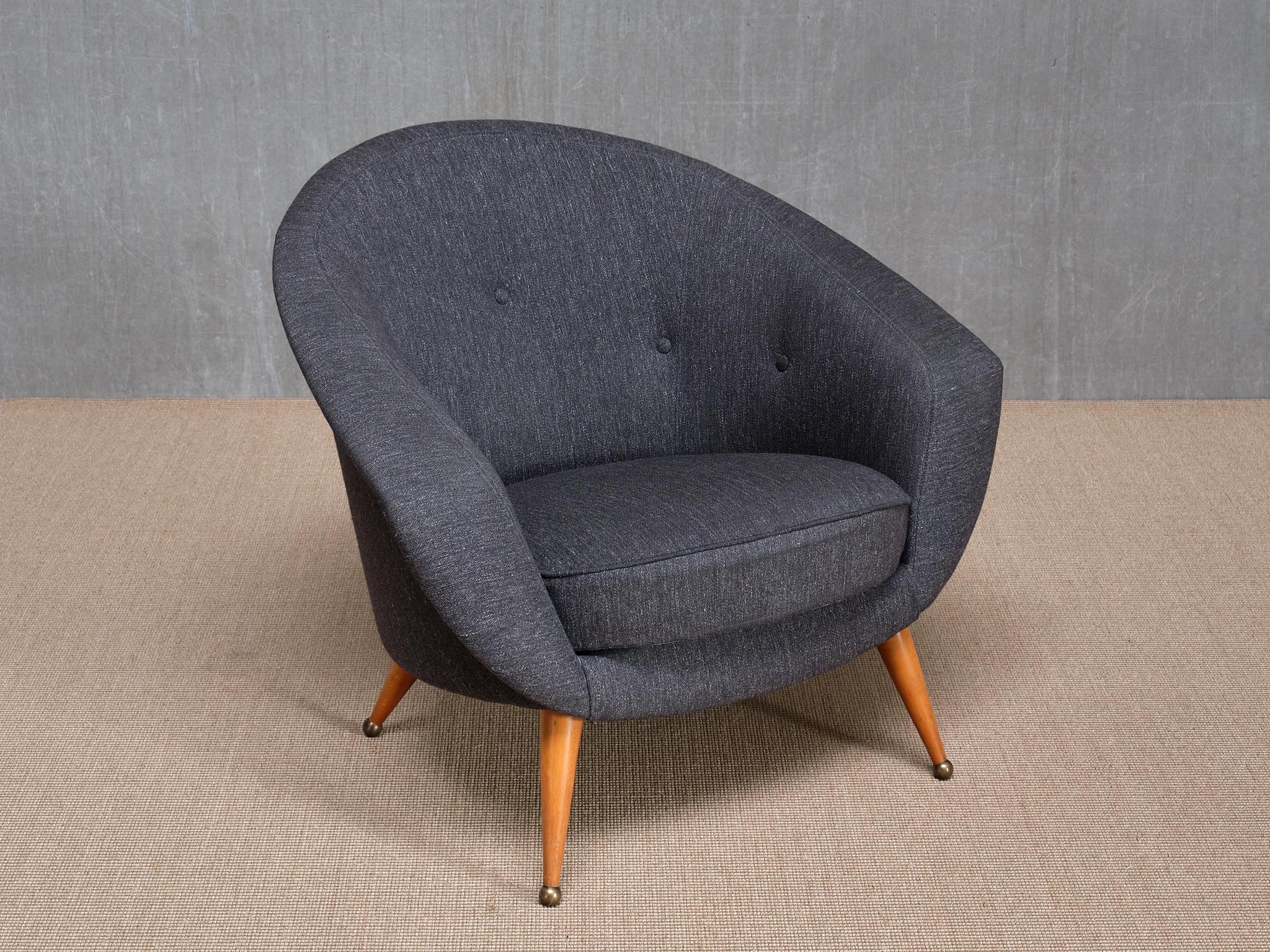 Mid-20th Century Folke Jansson 'Tellus' Armchair, SM Wincrantz, Skövde, Sweden, 1950s