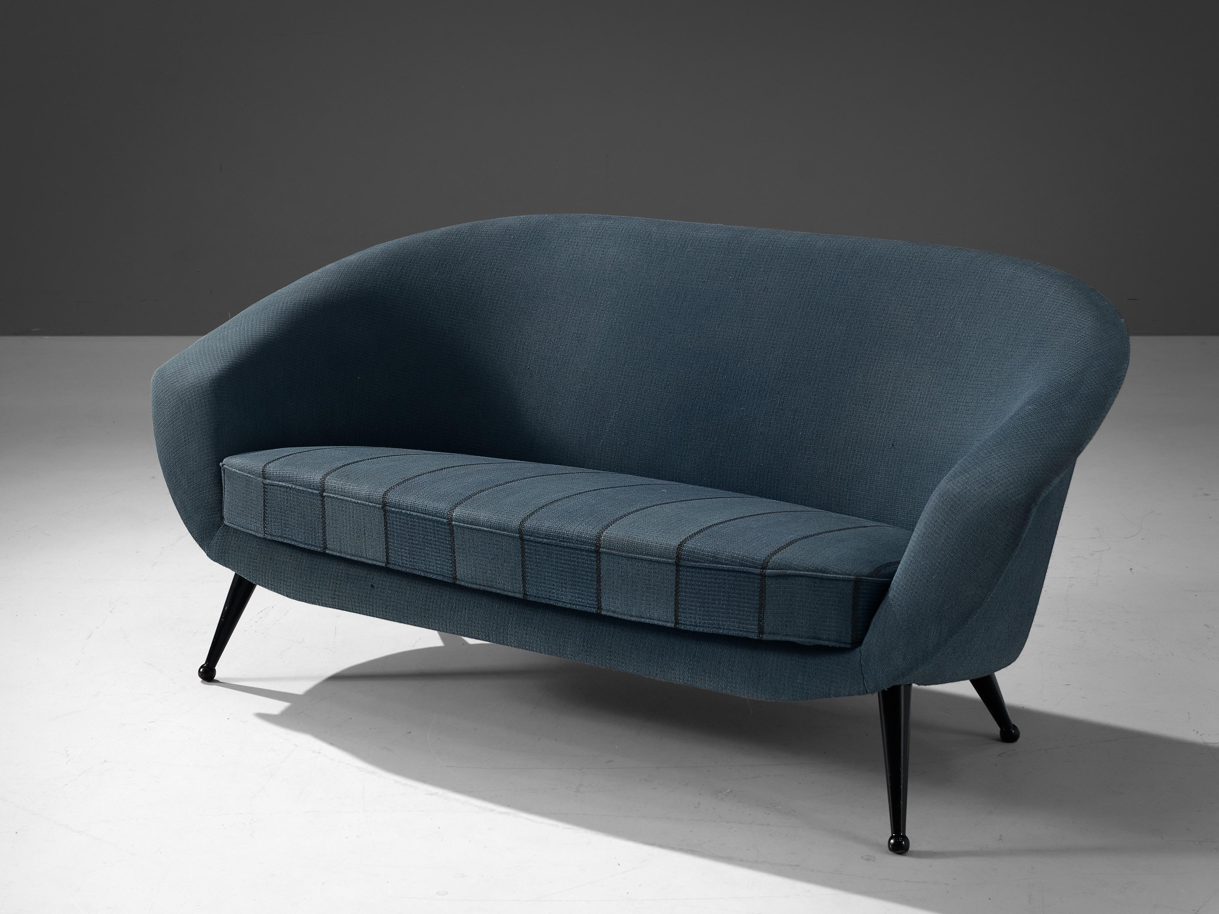 Scandinavian Modern Folke Jansson 'Tellus' Sofa in Blue Upholstery