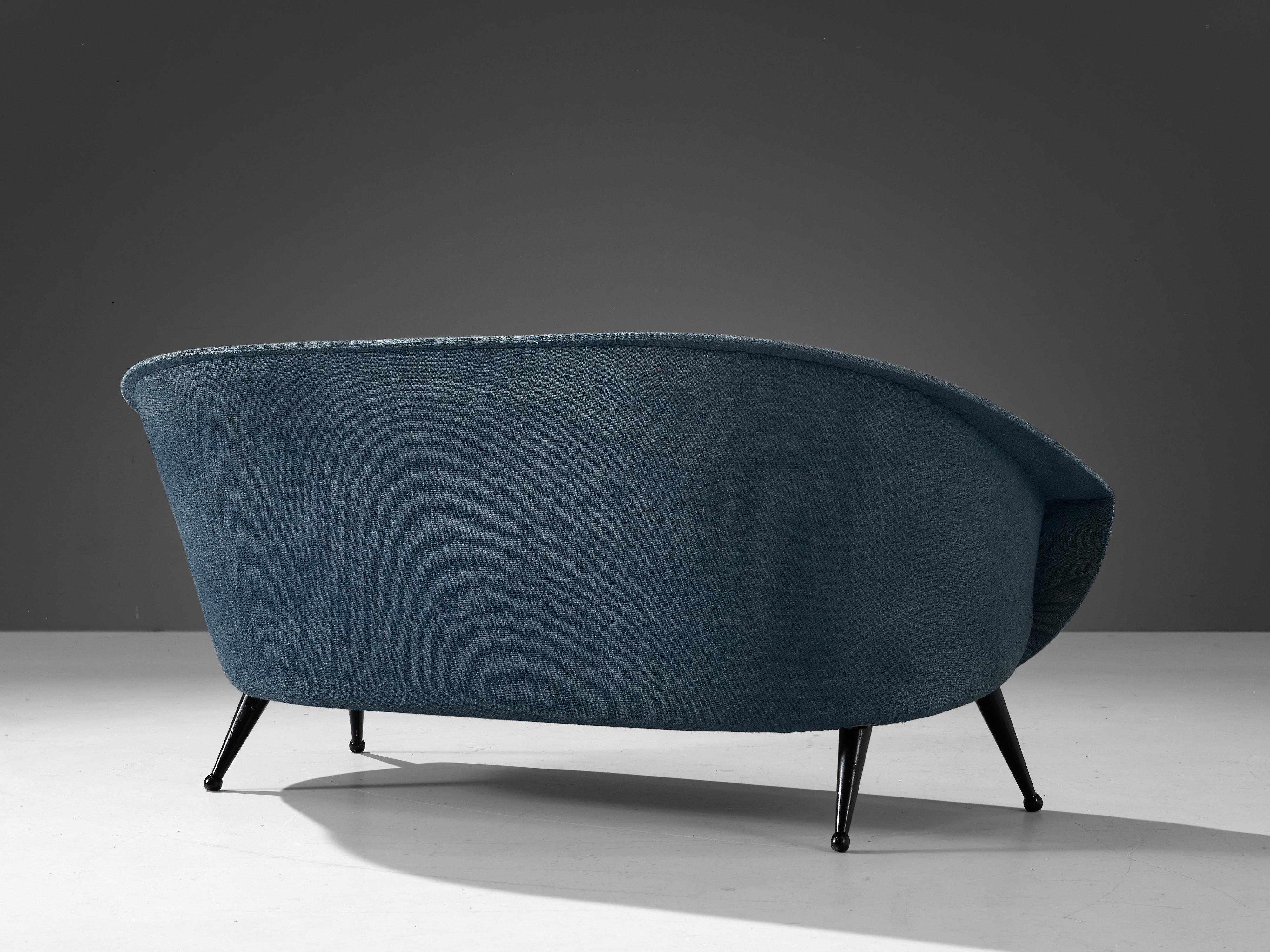 Folke Jansson 'Tellus' Sofa in Blue Upholstery In Good Condition In Waalwijk, NL