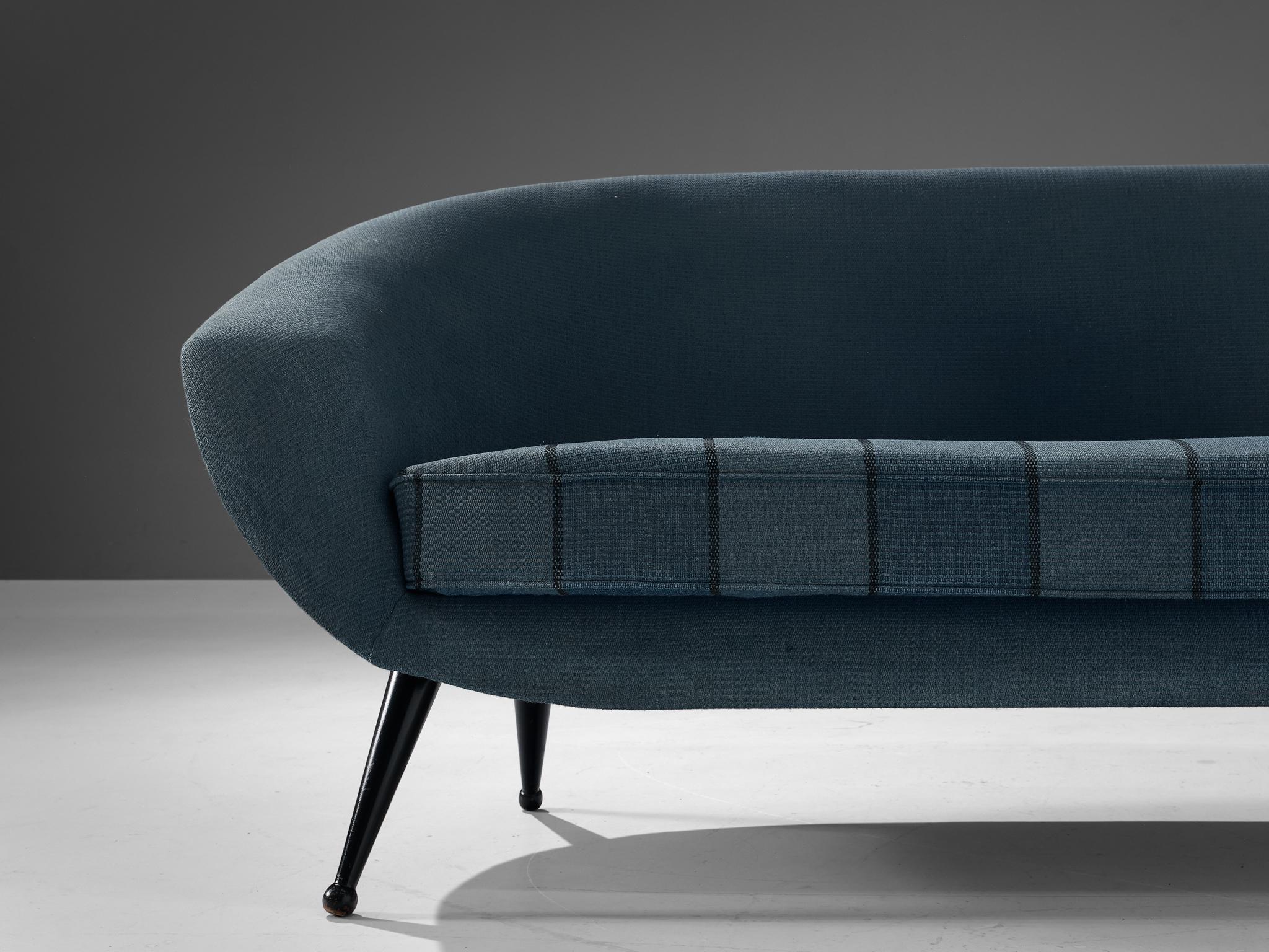 Folke Jansson 'Tellus' Sofa mit blauer Polsterung  im Zustand „Gut“ im Angebot in Waalwijk, NL