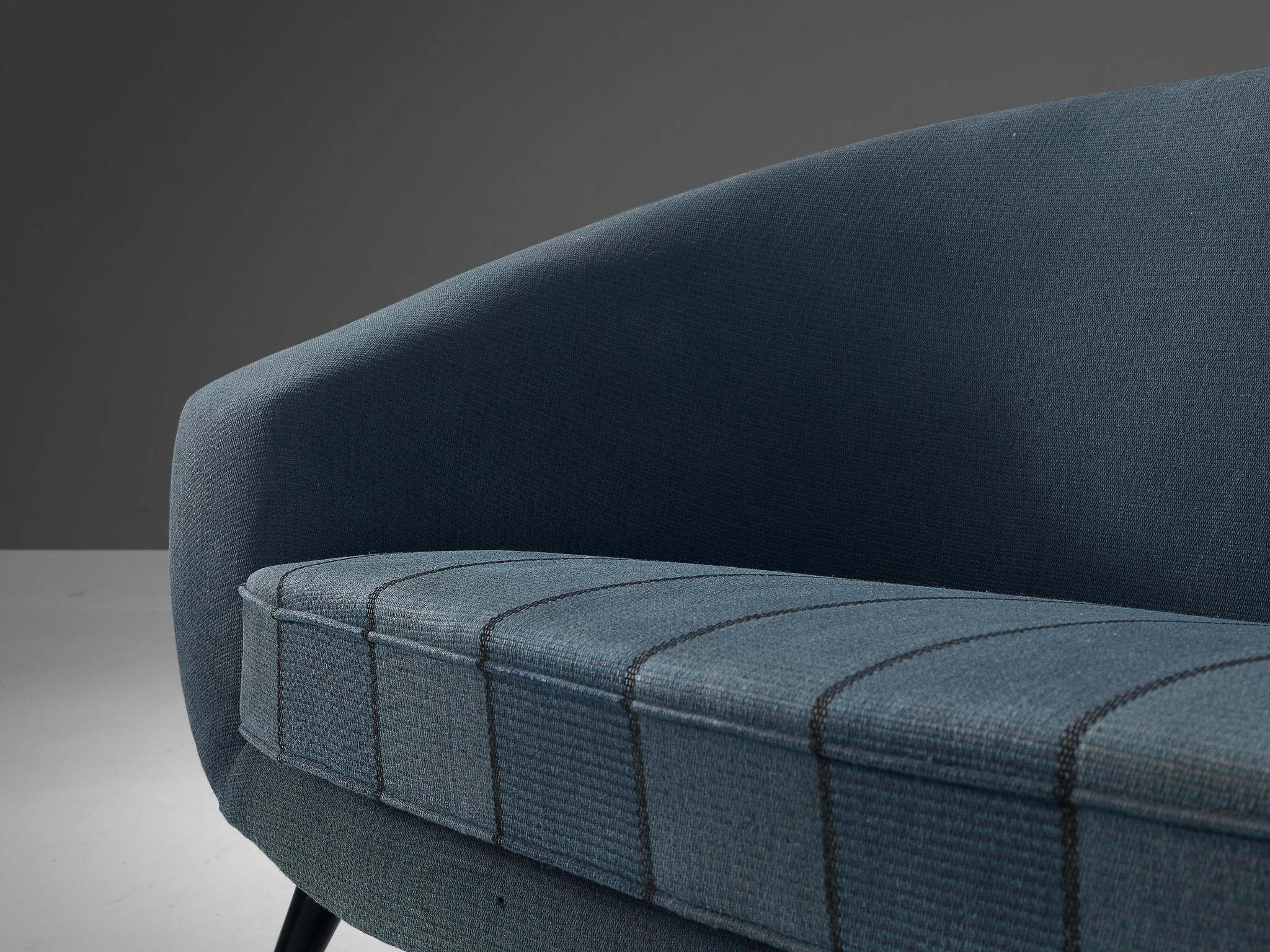 Folke Jansson 'Tellus' Sofa mit blauer Polsterung  (Mitte des 20. Jahrhunderts) im Angebot