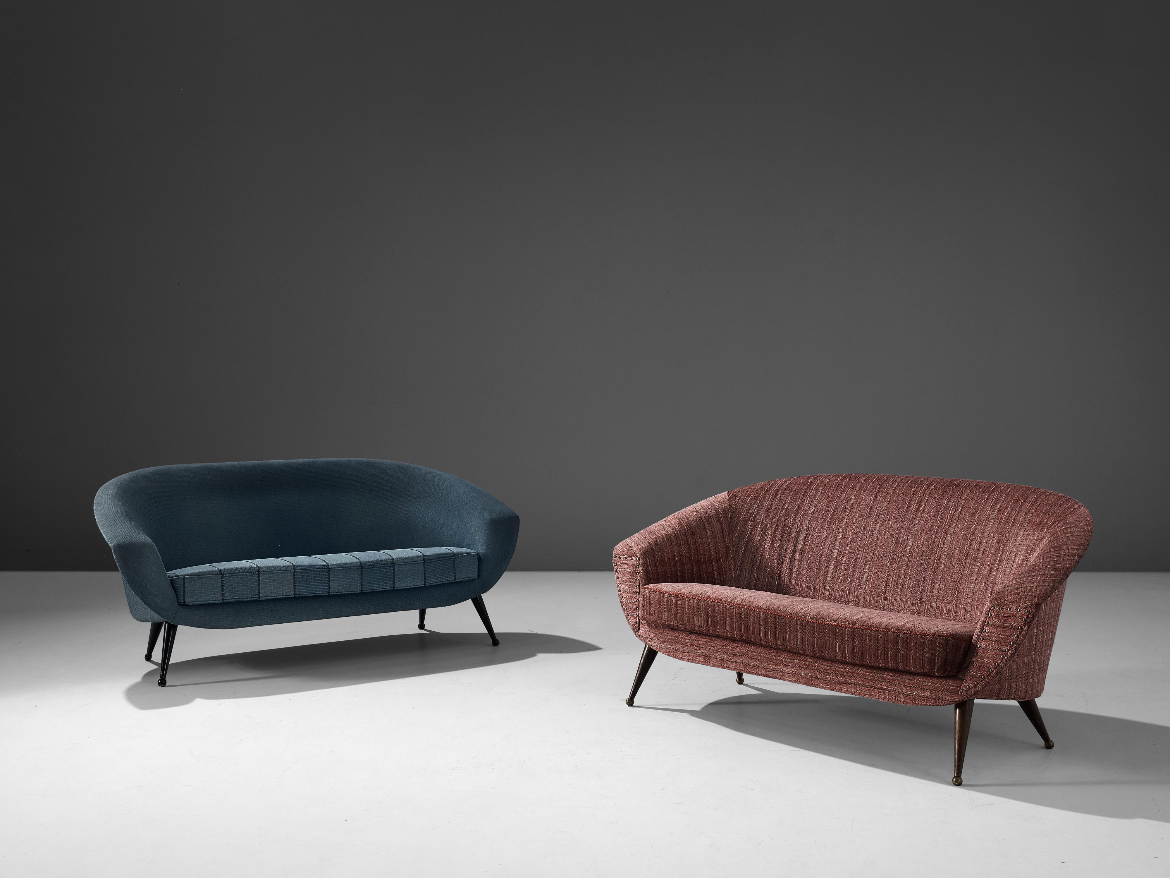 Folke Jansson 'Tellus' Sofa in Blue Upholstery 1