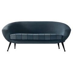 Folke Jansson 'Tellus' Sofa in Blue Upholstery