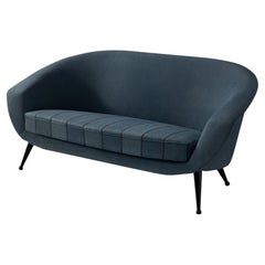 Vintage Folke Jansson 'Tellus' Sofa in Blue Upholstery 