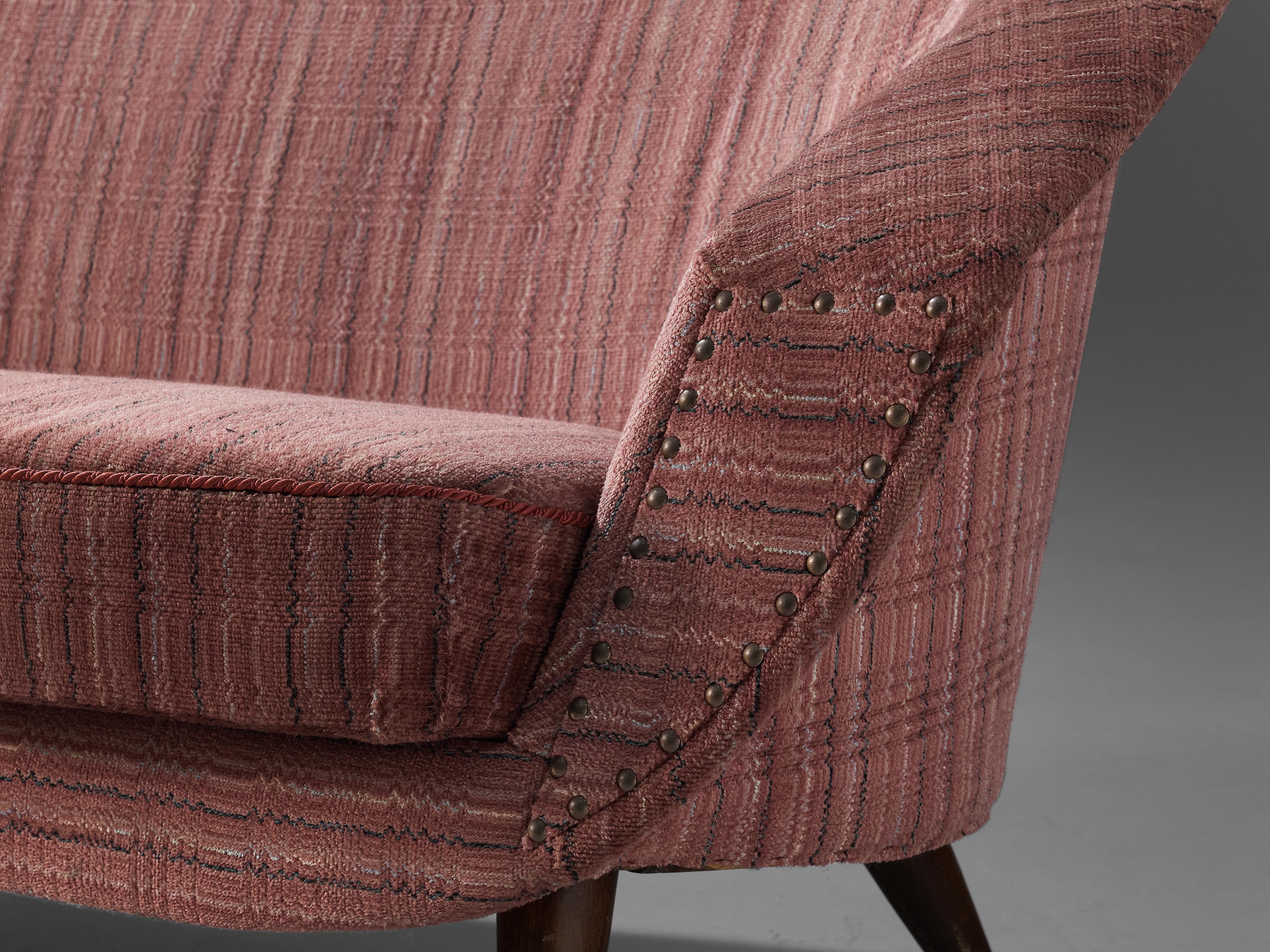 Scandinavian Modern Folke Jansson 'Tellus' Sofa in Dusty Rose Upholstery For Sale
