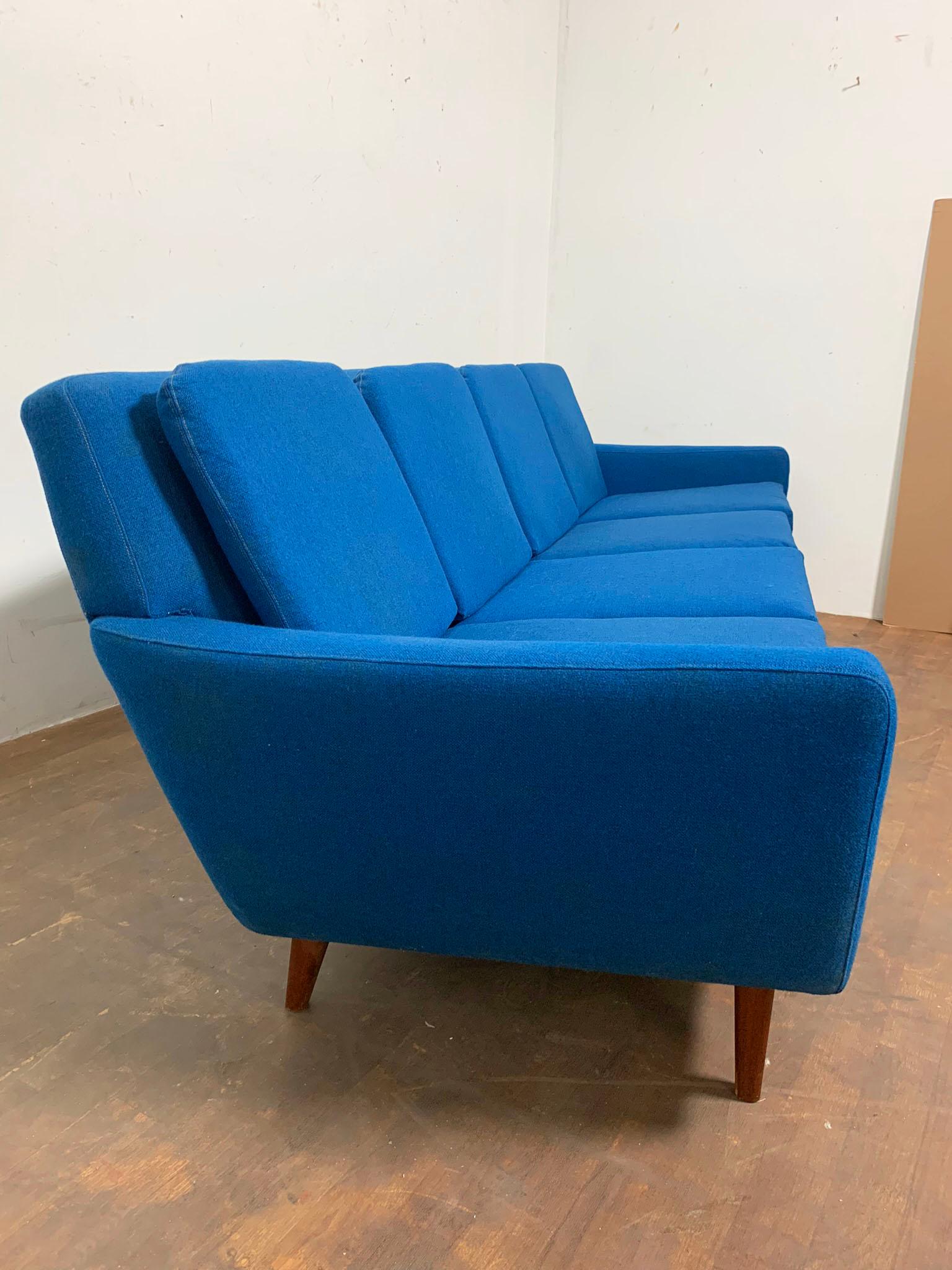 American Folke Ohllson for Dux Danish Modern Four Seat Sofa, Circa 1960s