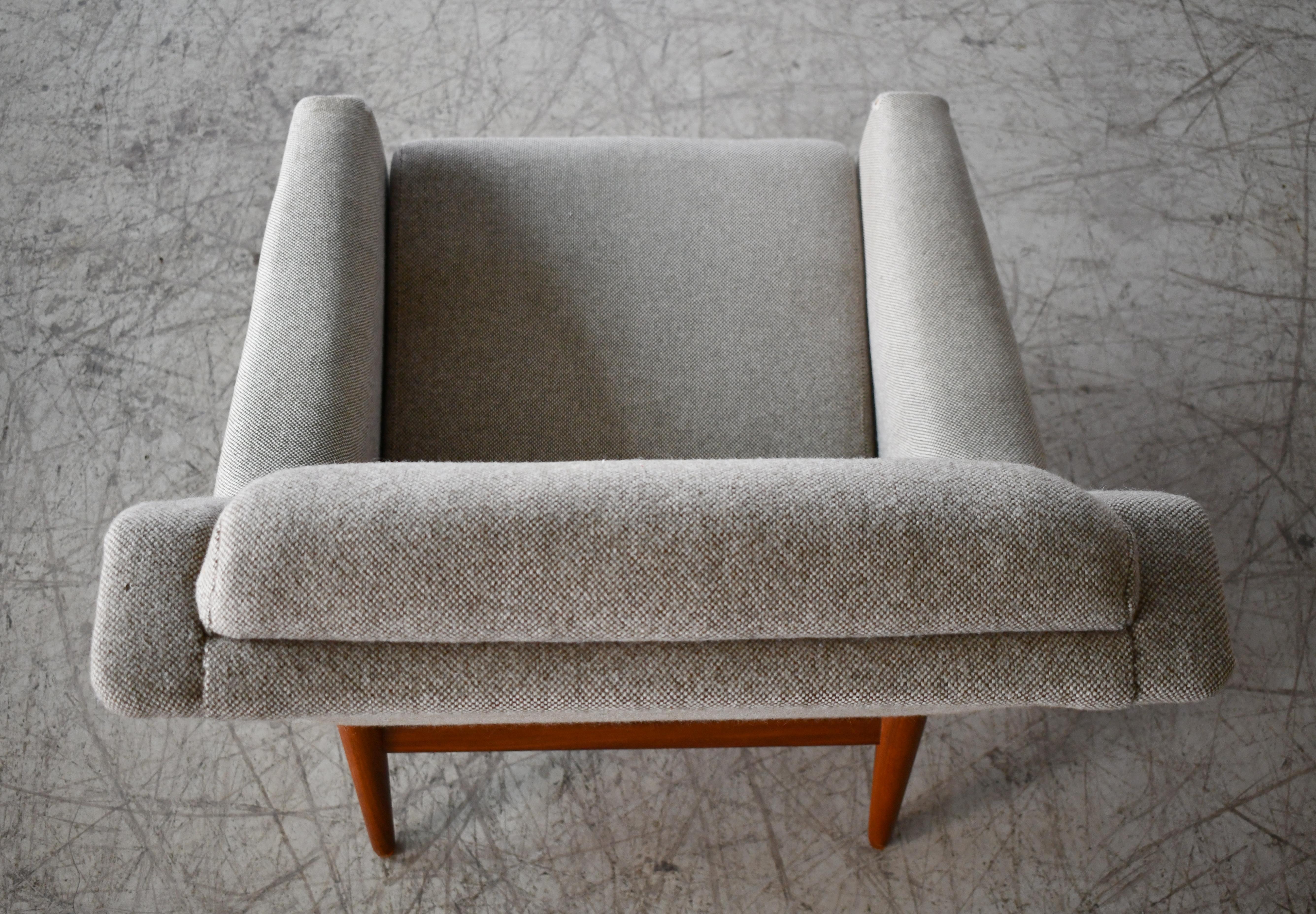 Folke Ohlsson 1950s Teak Lounge Chair for Fritz Hansen Danish Mid-Century 4