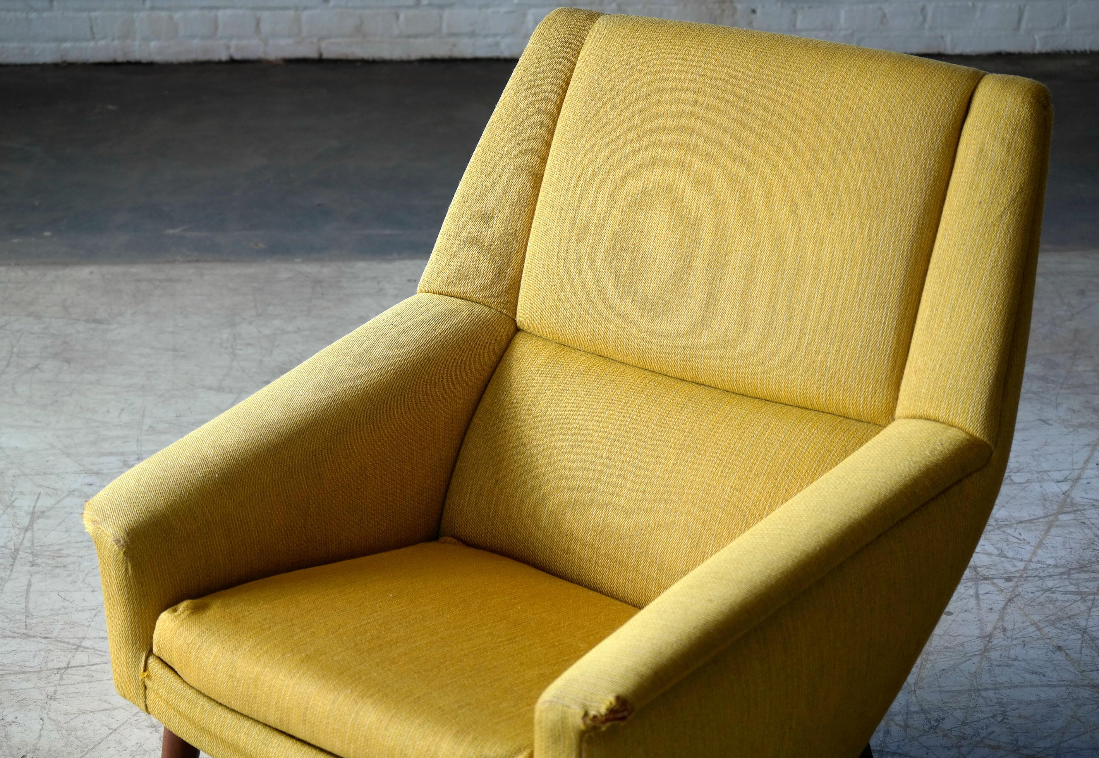 Folke Ohlsson 1950s Teak Lounge Chair for Fritz Hansen Danish Midcentury 2