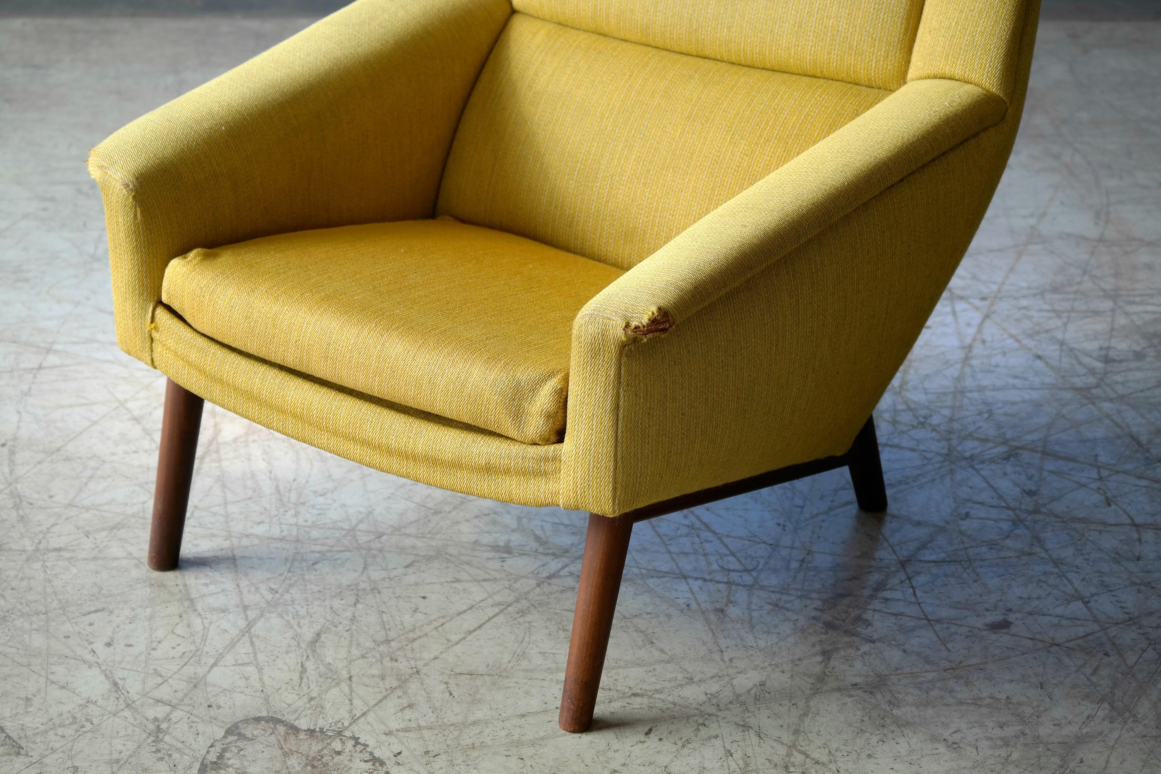 Folke Ohlsson 1950s Teak Lounge Chair for Fritz Hansen Danish Midcentury 3