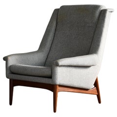 Folke Ohlsson 1950s Teak Lounge Chair for Fritz Hansen Danish Mid-Century