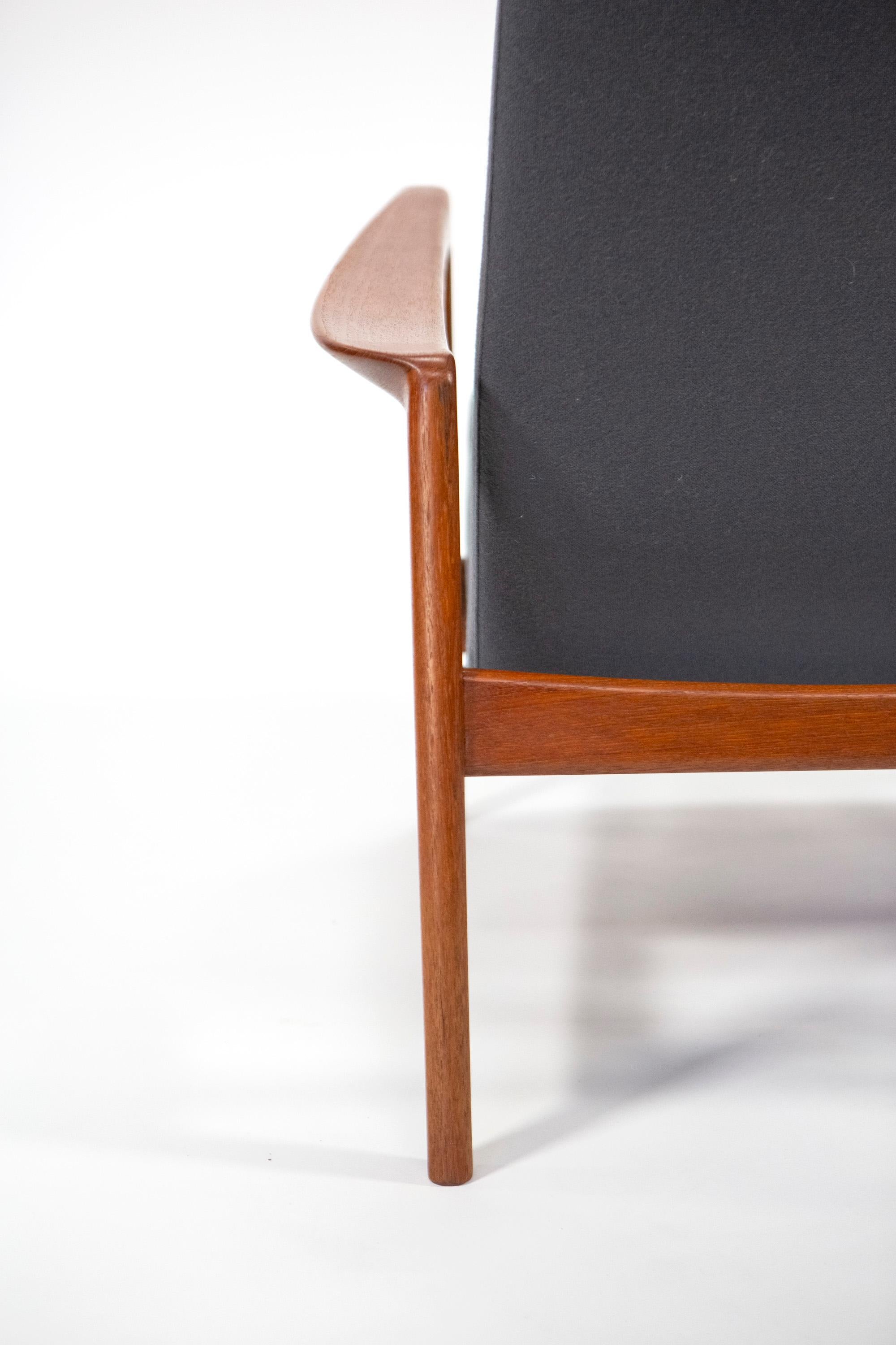 Folke Ohlsson teak 'Duxiesta' Adjustable Arm Chair by DUX - Sweden 1960's For Sale 8