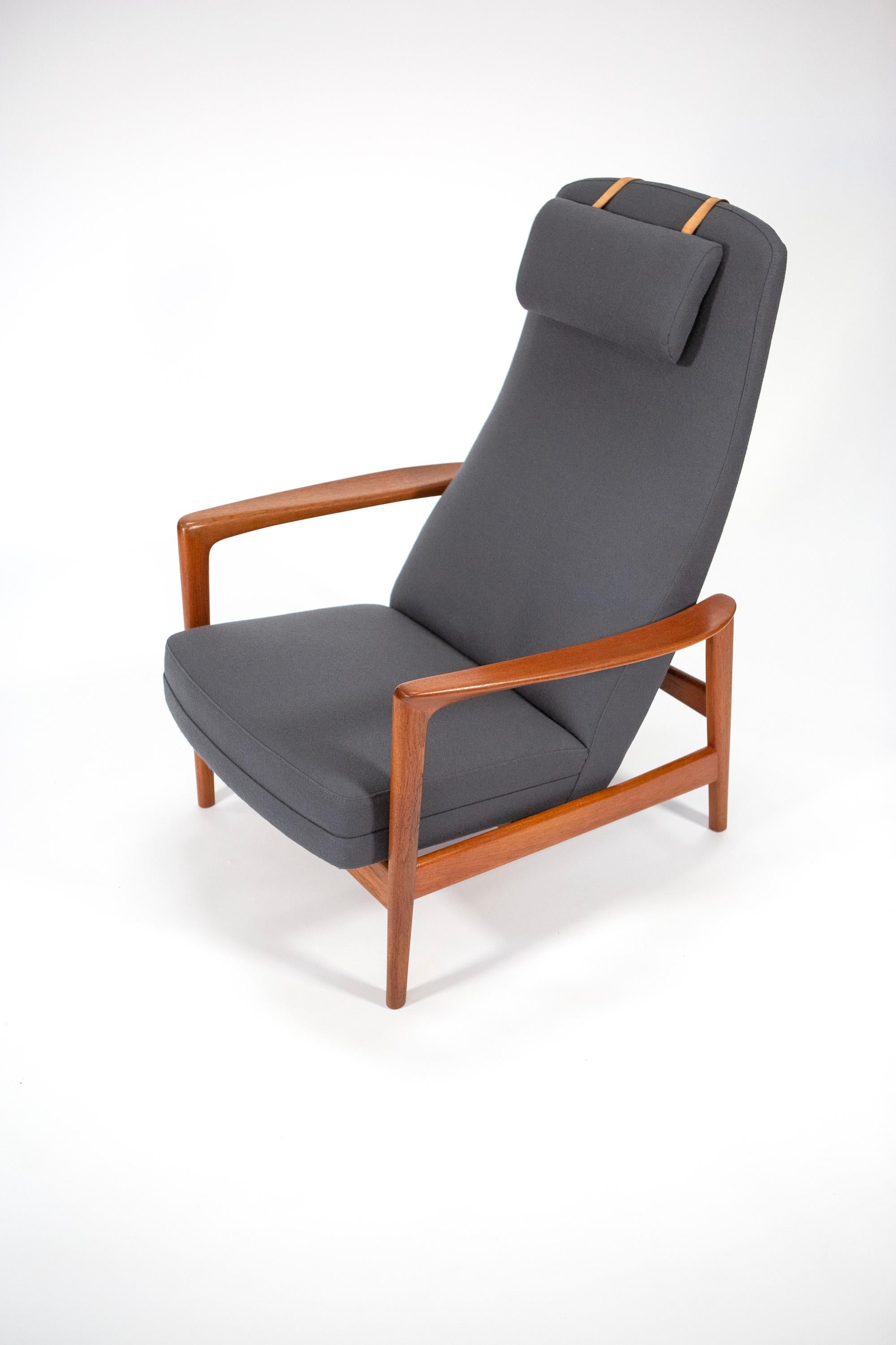 Folke Ohlsson Teakholz 'Duxiesta' Verstellbarer Sessel von DUX - Schweden 1960er Jahre (Skandinavische Moderne) im Angebot