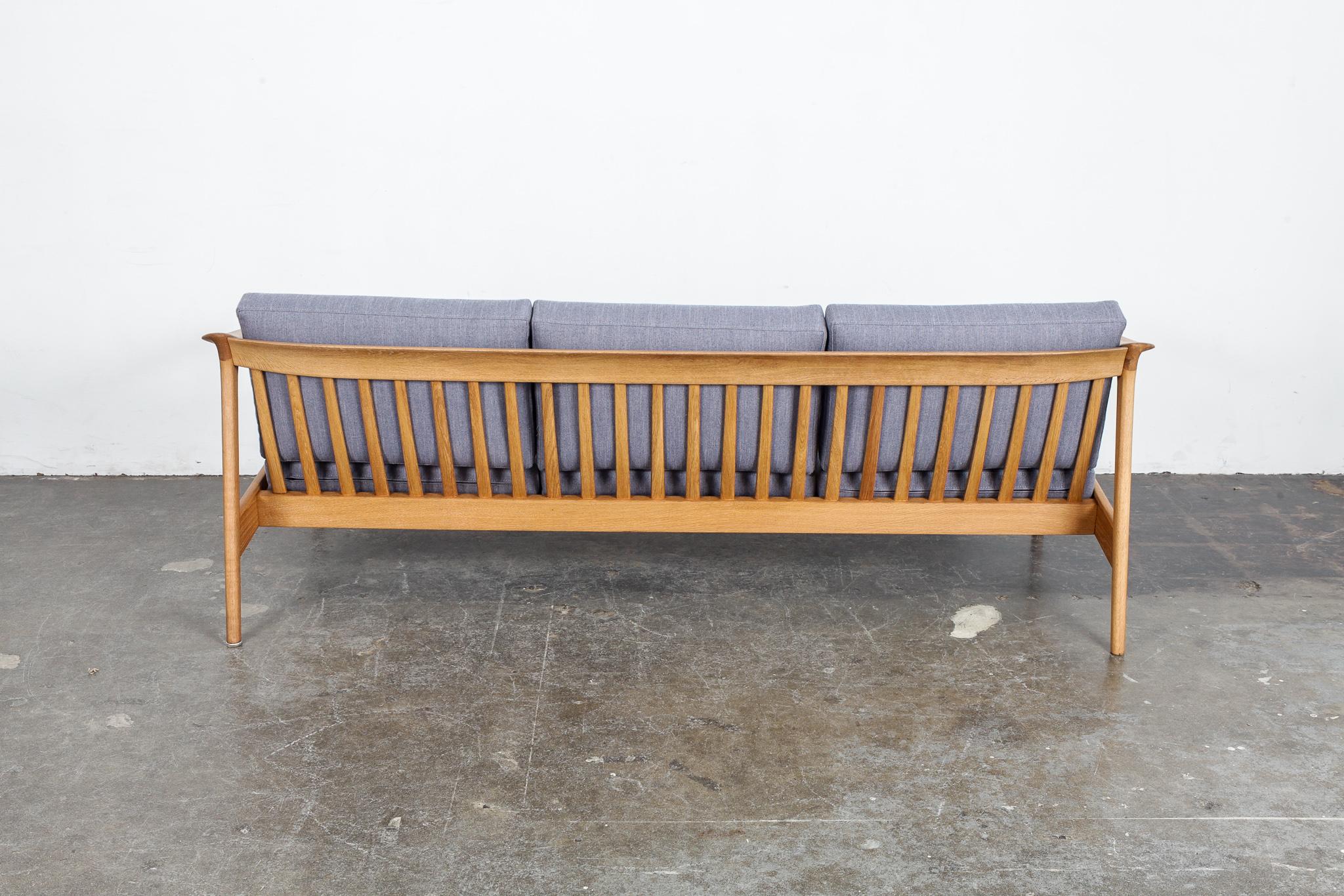 Mid-20th Century Folke Ohlsson 'Colorado' Solid Oak Sofa for Bodafors, Sweden