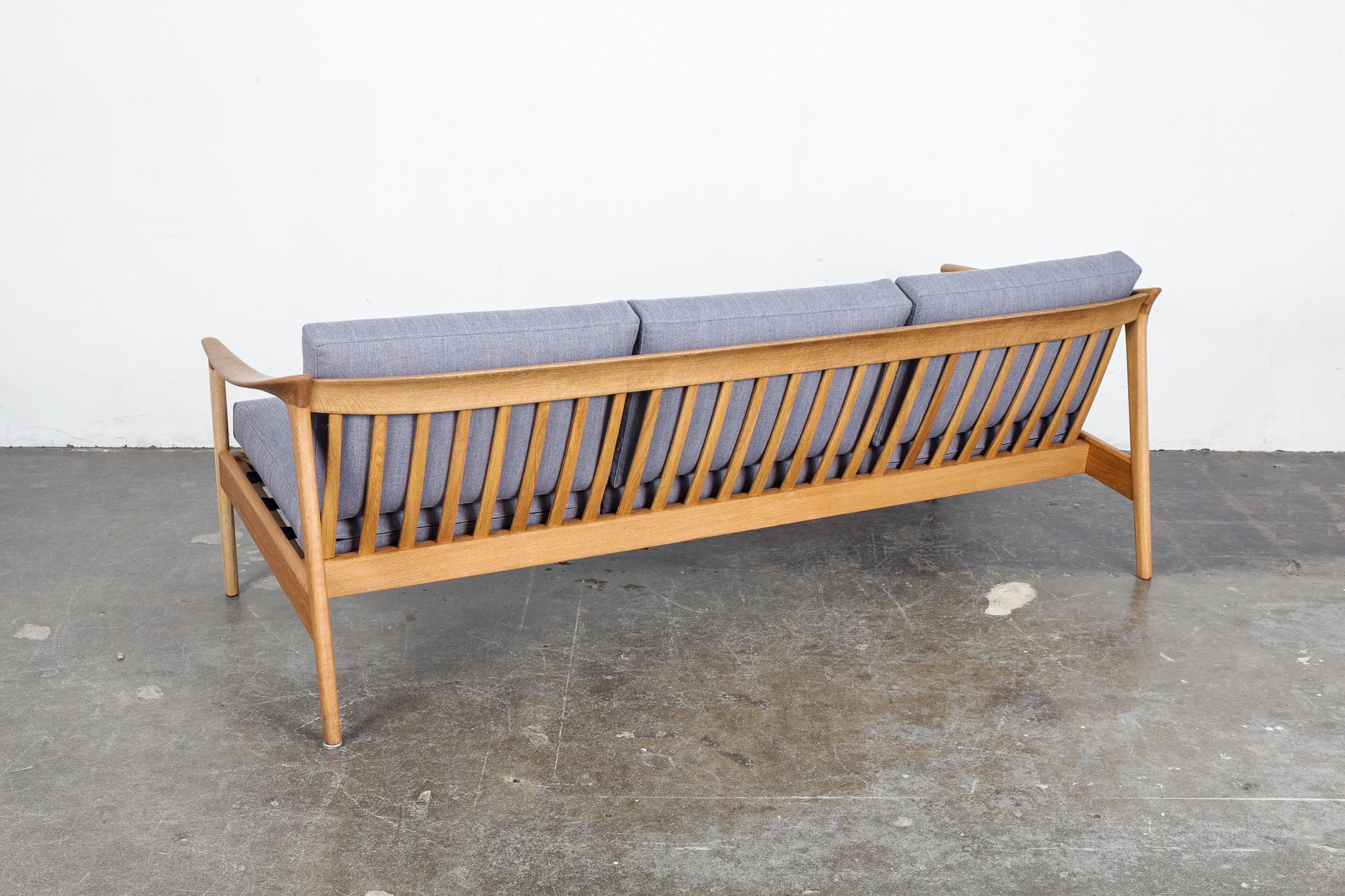 Fabric Folke Ohlsson 'Colorado' Solid Oak Sofa for Bodafors, Sweden
