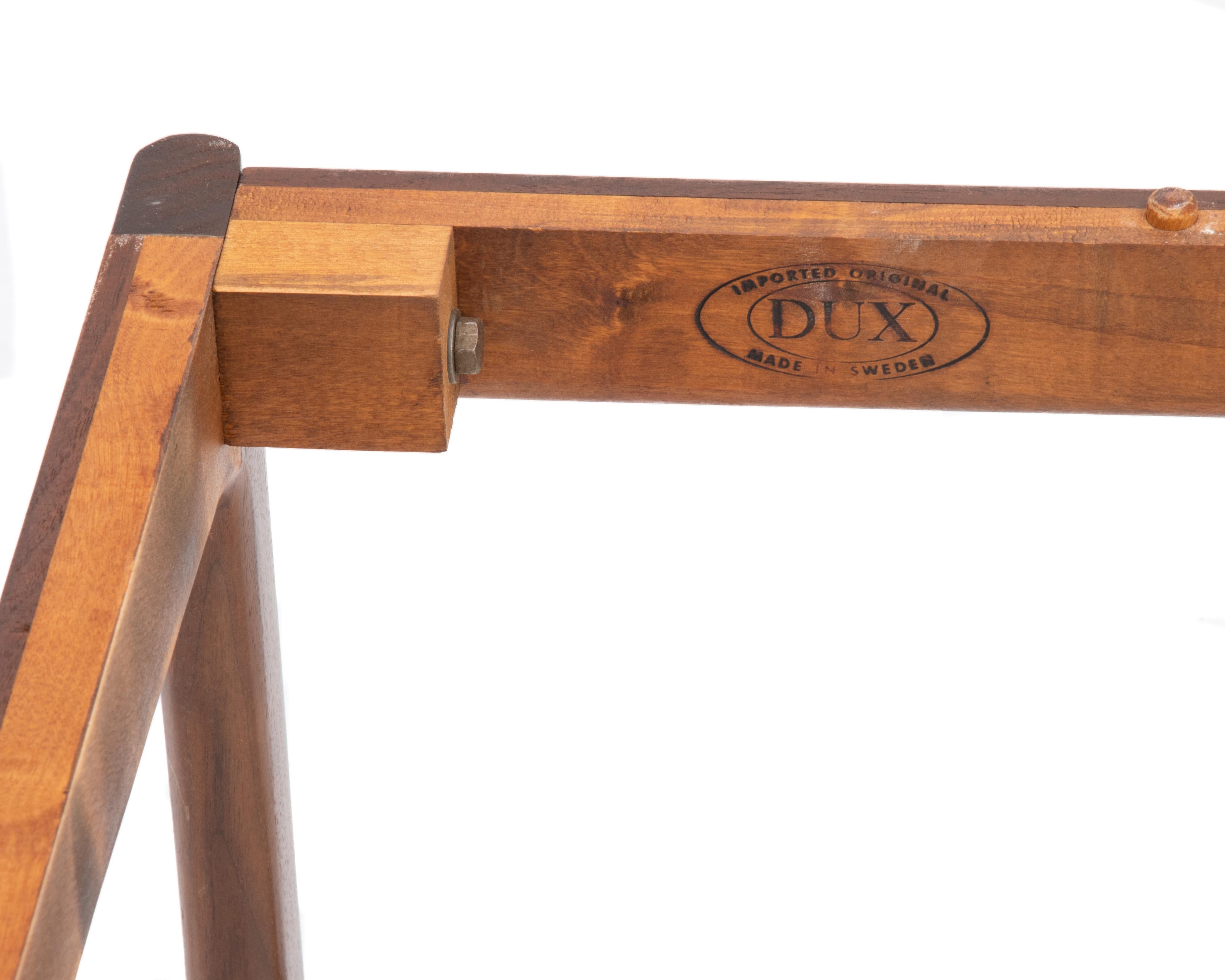 Folke Ohlsson Dux Sweden Travertine Teak Coffee Cocktail Table Mid Century For Sale 4