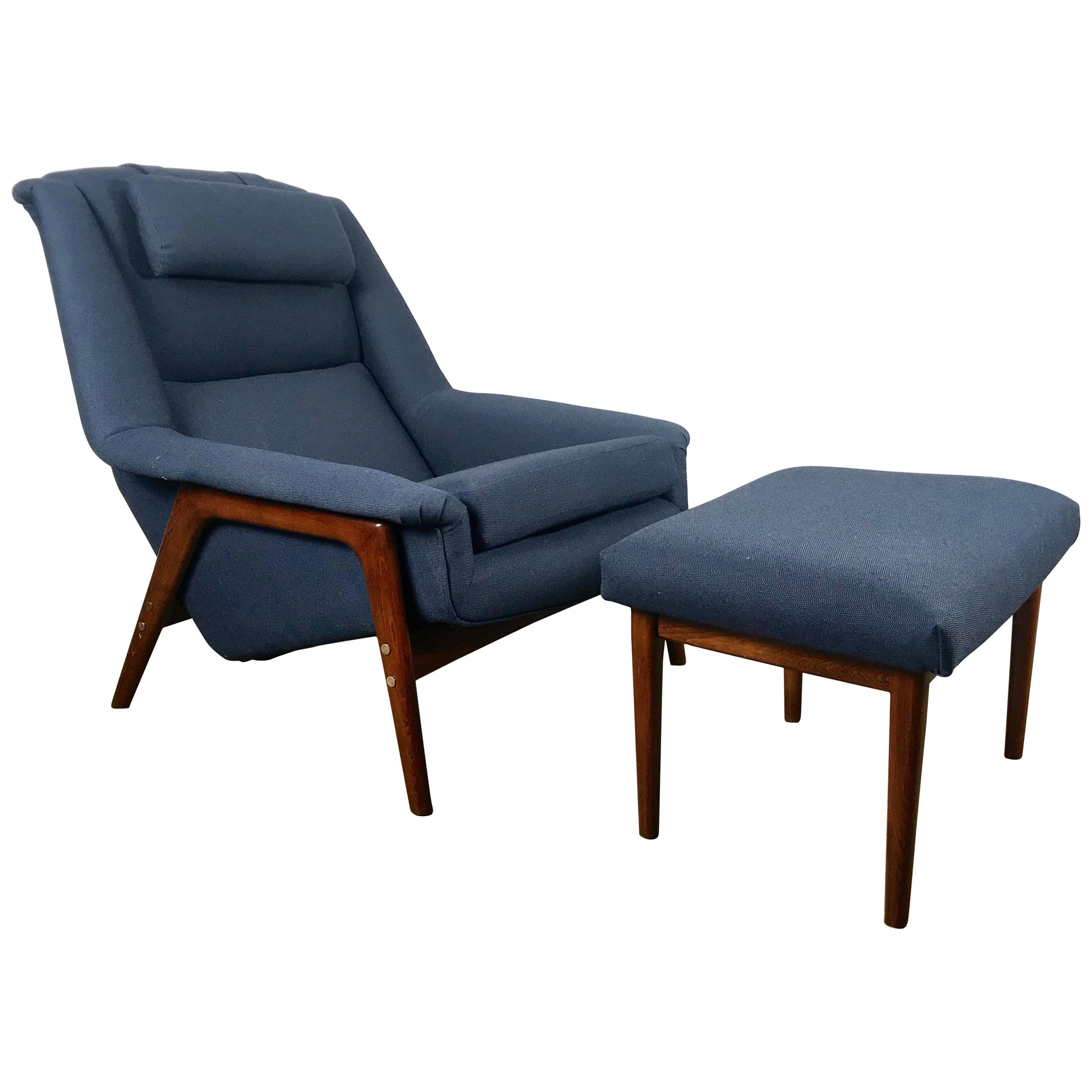 Folke Ohlsson, DUX, Lounge Chair and Ottoman, Sweden 1960