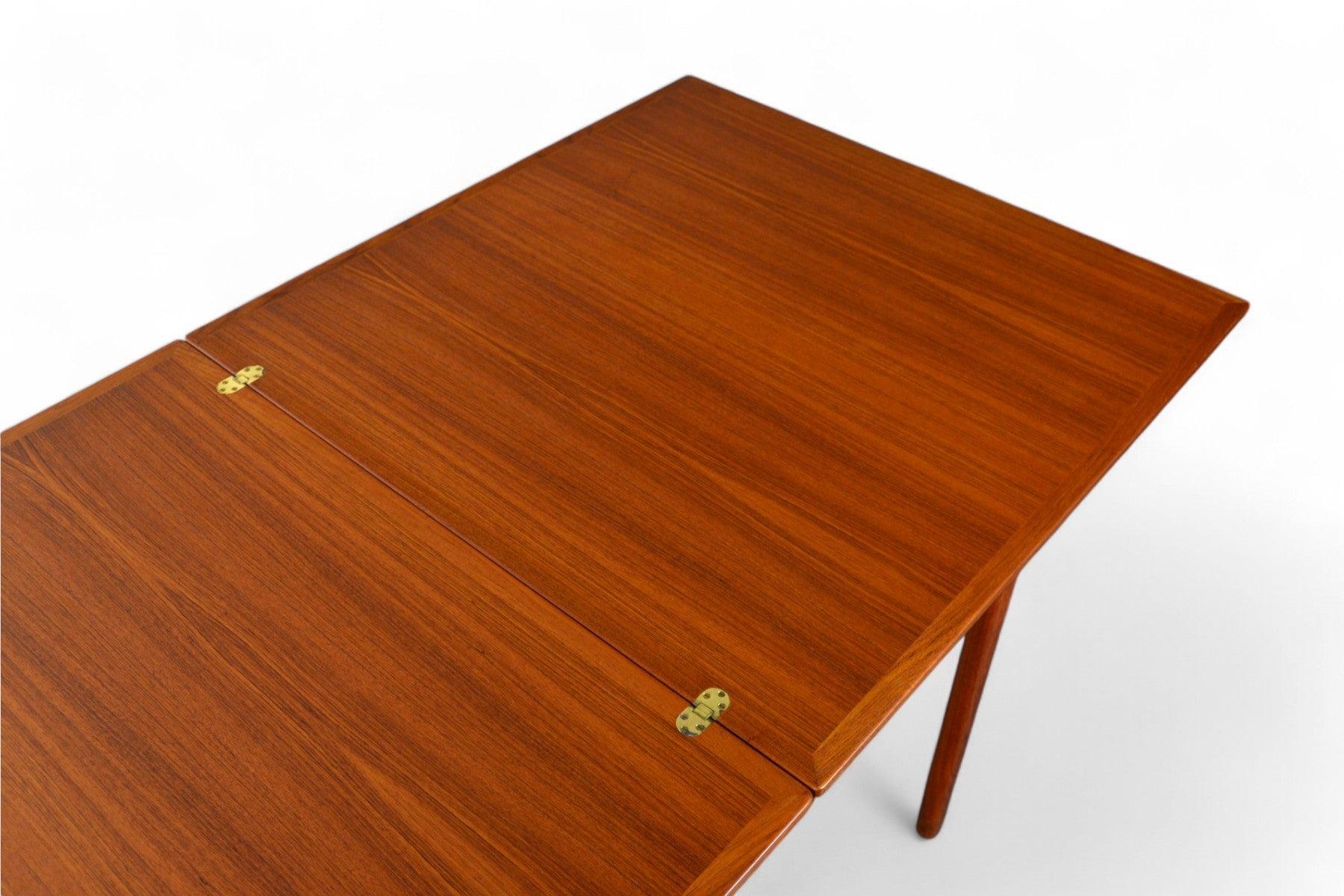 Swedish Folke Ohlsson Flip Top Expandable Dining Table in Teak For Sale