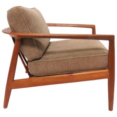 Folke Ohlsson for DUX Danish Modern Teak Lounge Chair, circa 1960s