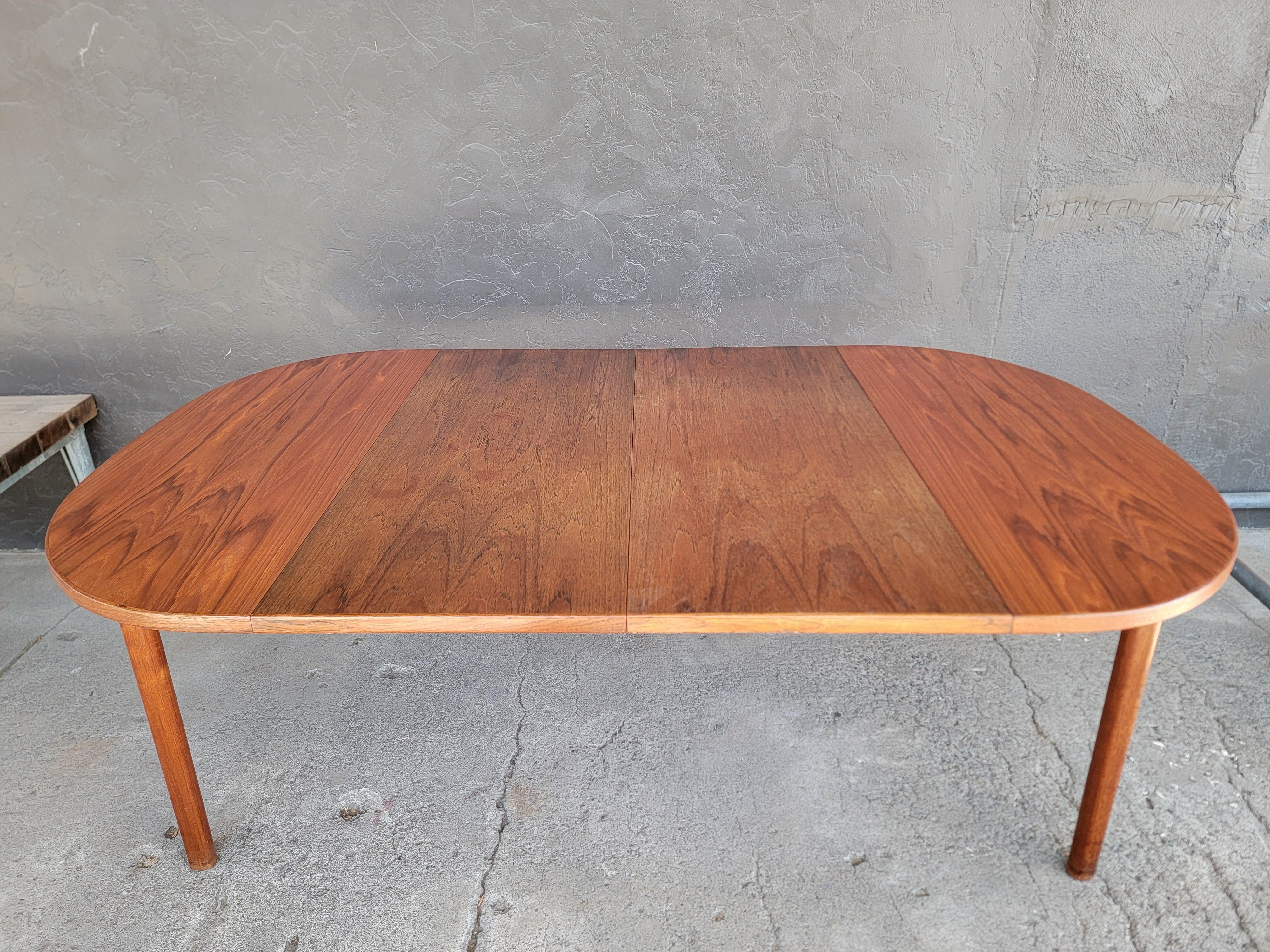 Folke Ohlsson for DUX Expanding Teak Dining Table Oval For Sale 4