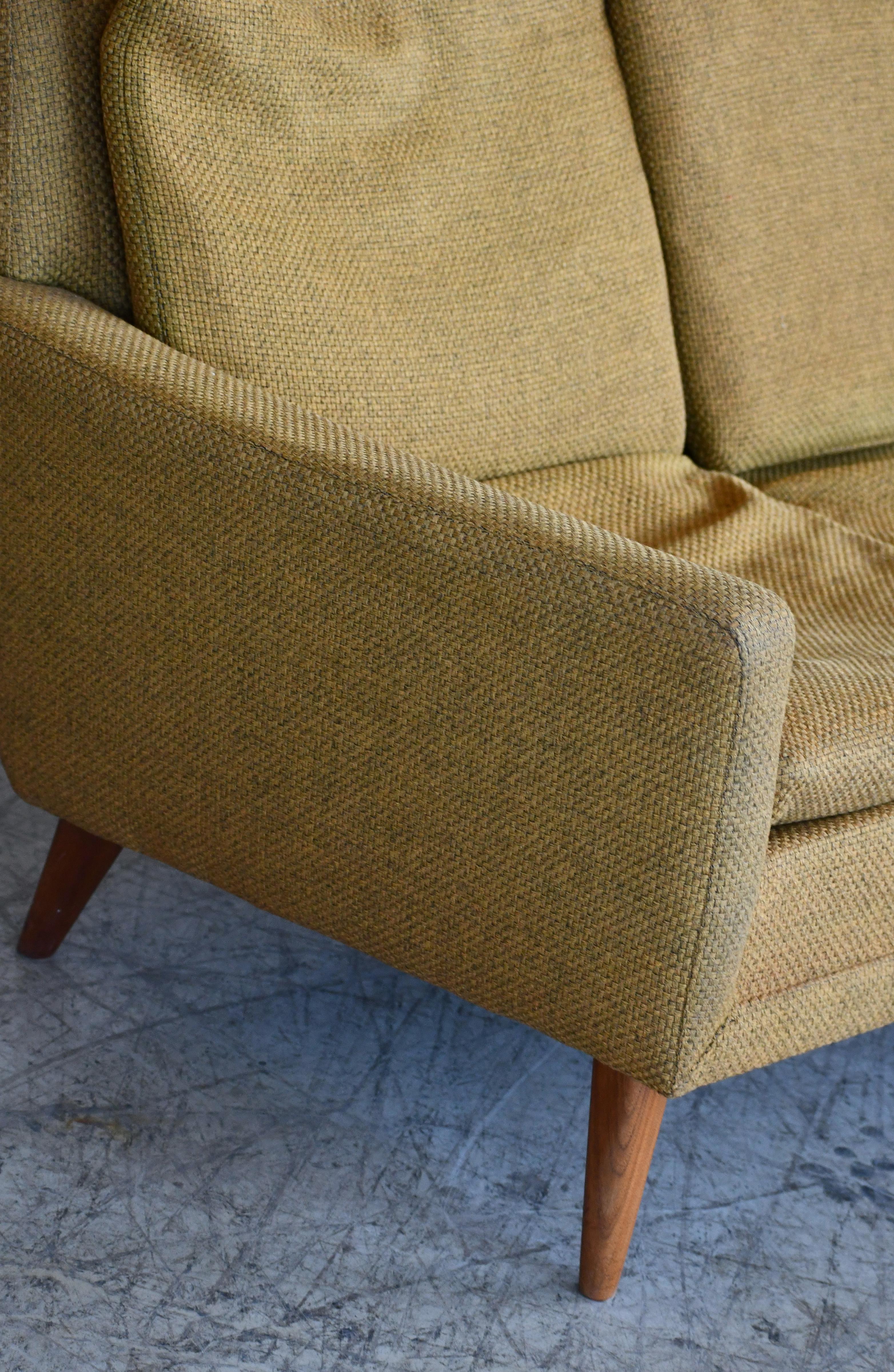 Folke Ohlsson für DUX Viersitzer-Sofa aus der Mitte des Jahrhunderts in Original-Wollstoff 1960er Jahre im Zustand „Gut“ im Angebot in Bridgeport, CT