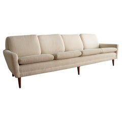 Folke Ohlsson for DUX Four-Seat Teak-Frame Sofa in Original Wool Blend 1960s
