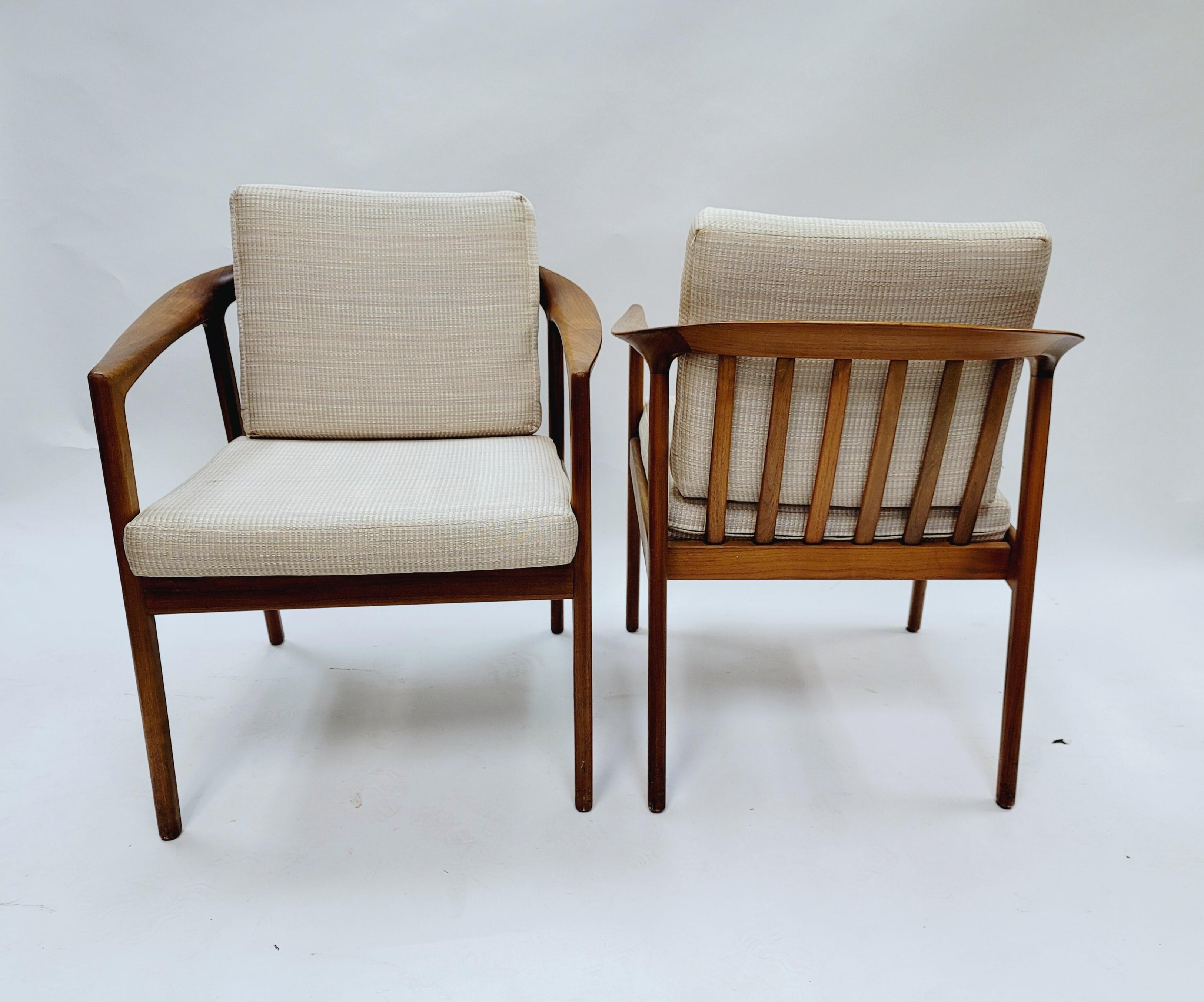 Swedish Folke Ohlsson for DUX Furniture Pair of Armchairs