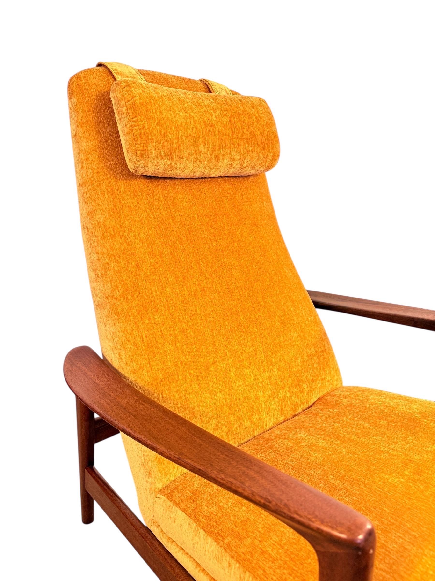 20th Century Folke Ohlsson for DUX High-Back Lounge Chair with Ottoman