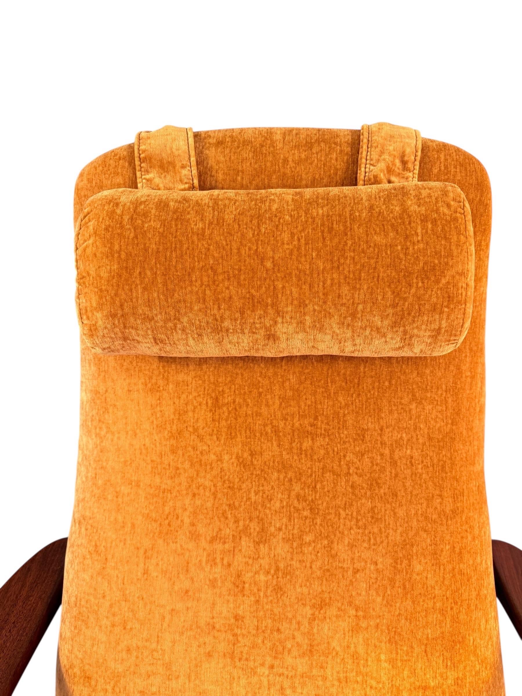 Teak Folke Ohlsson for DUX High-Back Lounge Chair with Ottoman