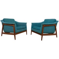 Folke Ohlsson for DUX Lounge Chairs Pair, circa 1950s