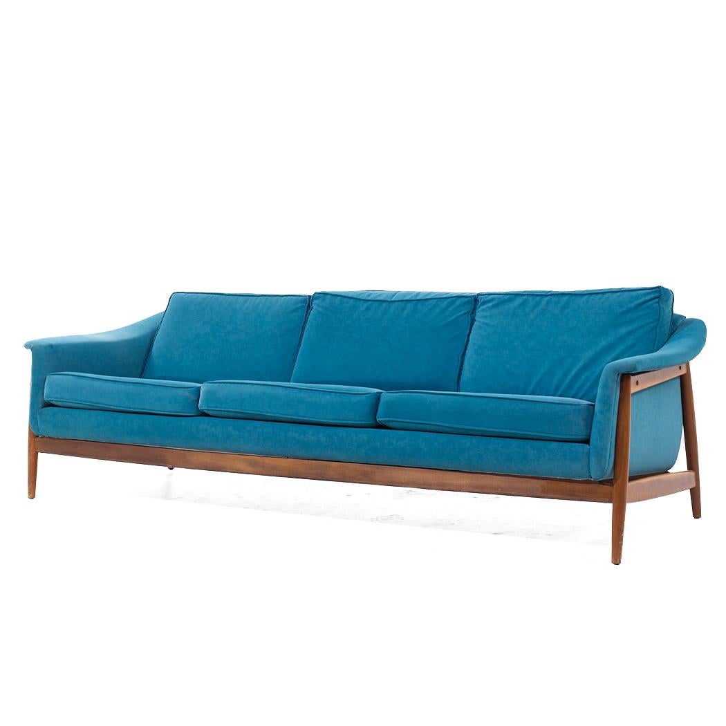Mid-Century Modern Folke Ohlsson for Dux Mid Century Swedish Teak Sofa For Sale