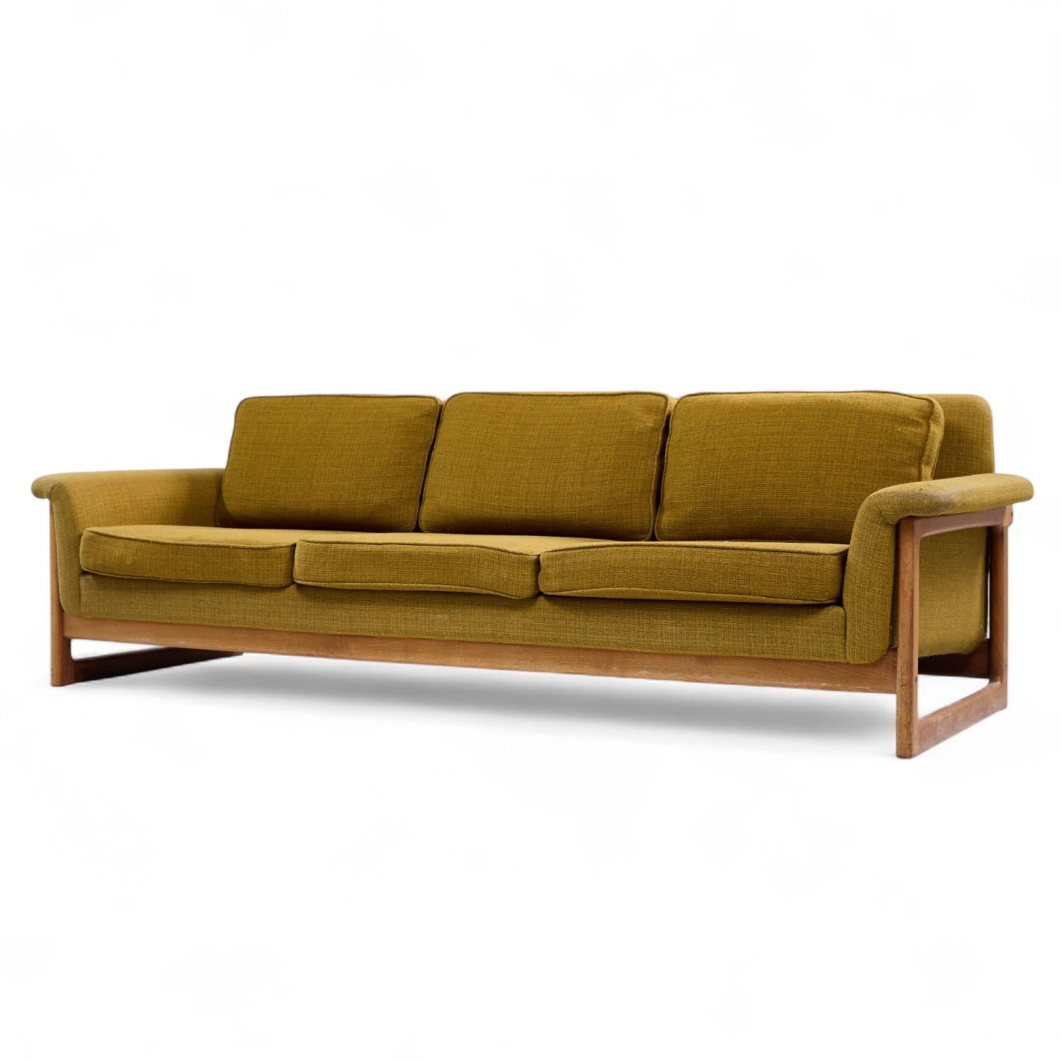 Mid-Century Modern Folke Ohlsson for DUX Mid Century Swedish Teak Sofa For Sale