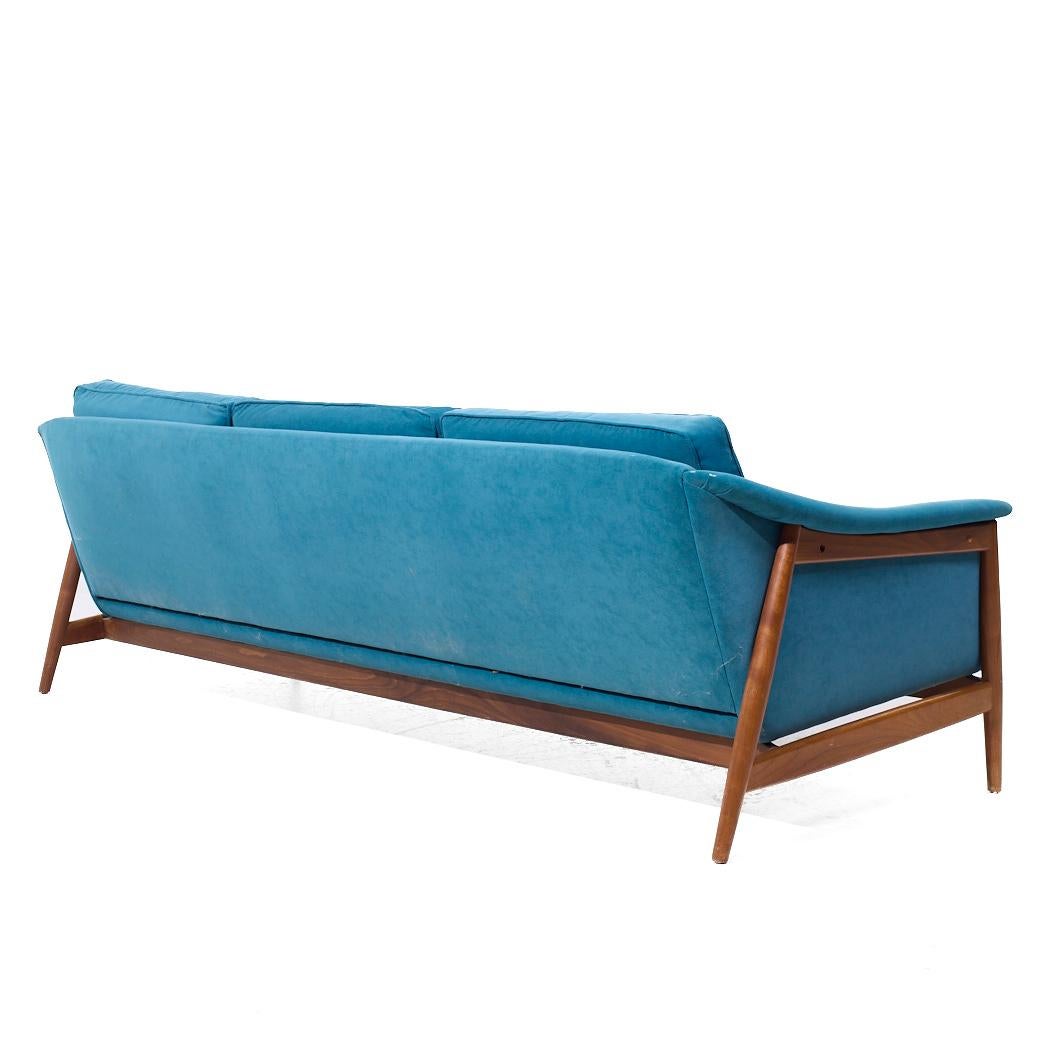 Danish Folke Ohlsson for Dux Mid Century Swedish Teak Sofa For Sale