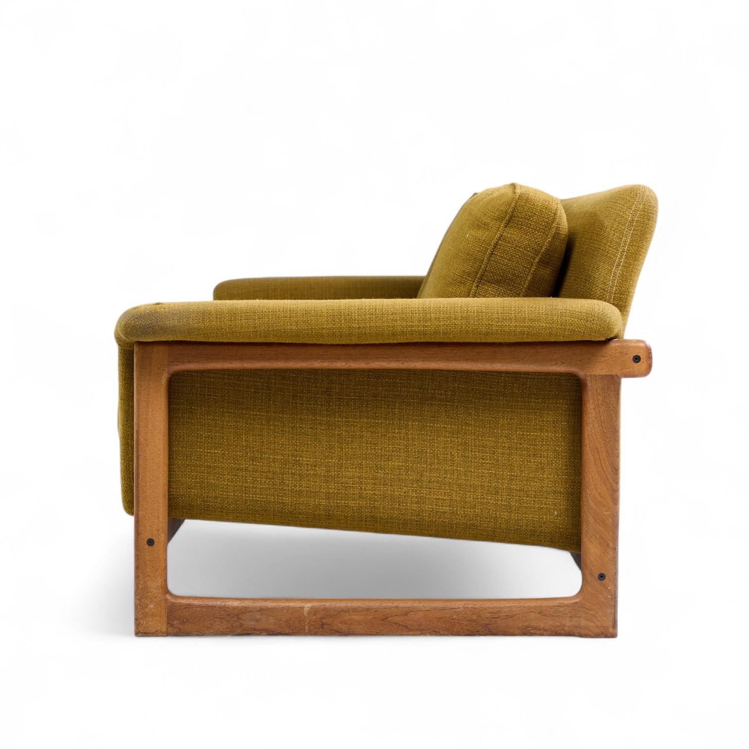 Folke Ohlsson for DUX Mid Century Swedish Teak Sofa In Good Condition For Sale In Franklin Park, IL