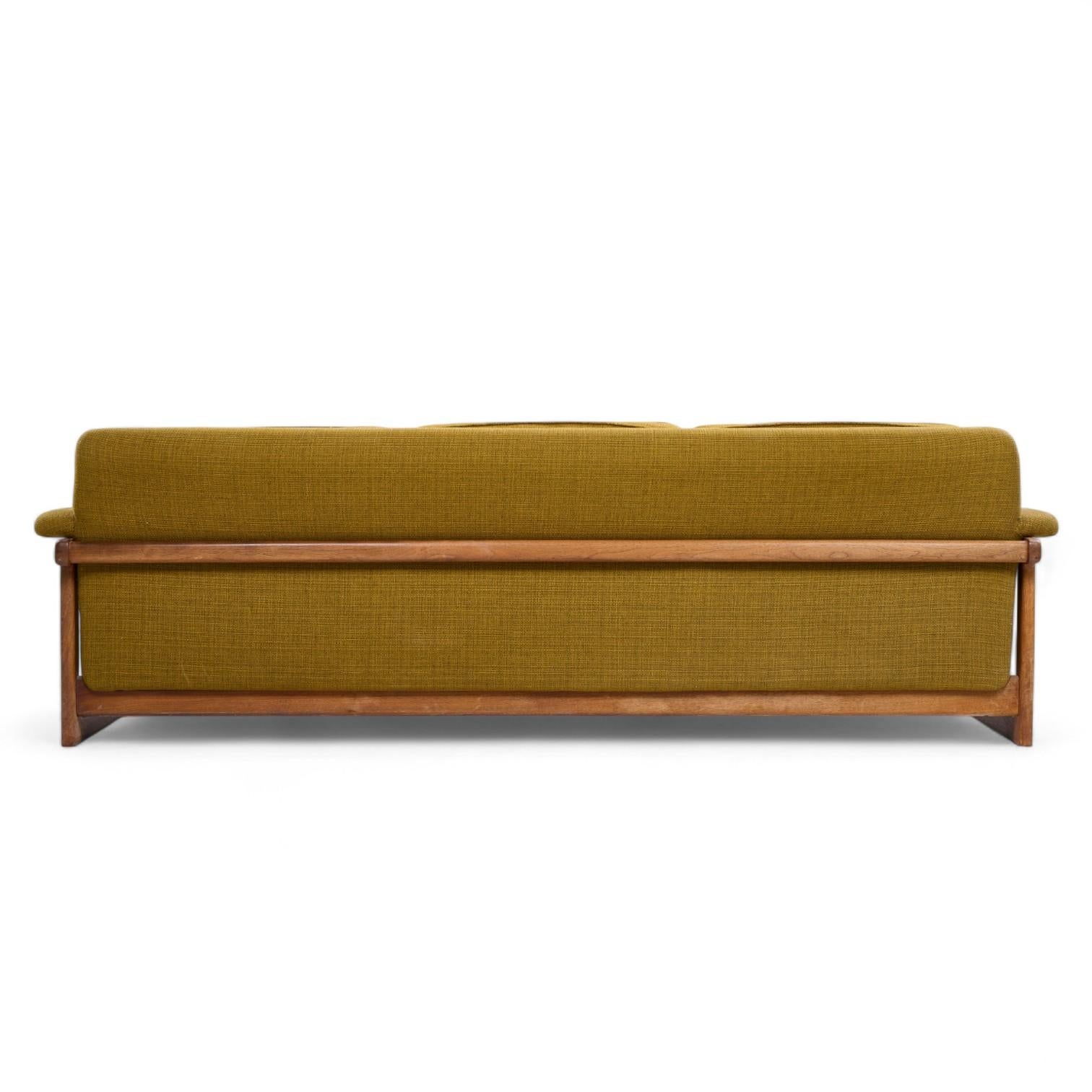 Upholstery Folke Ohlsson for DUX Mid Century Swedish Teak Sofa For Sale