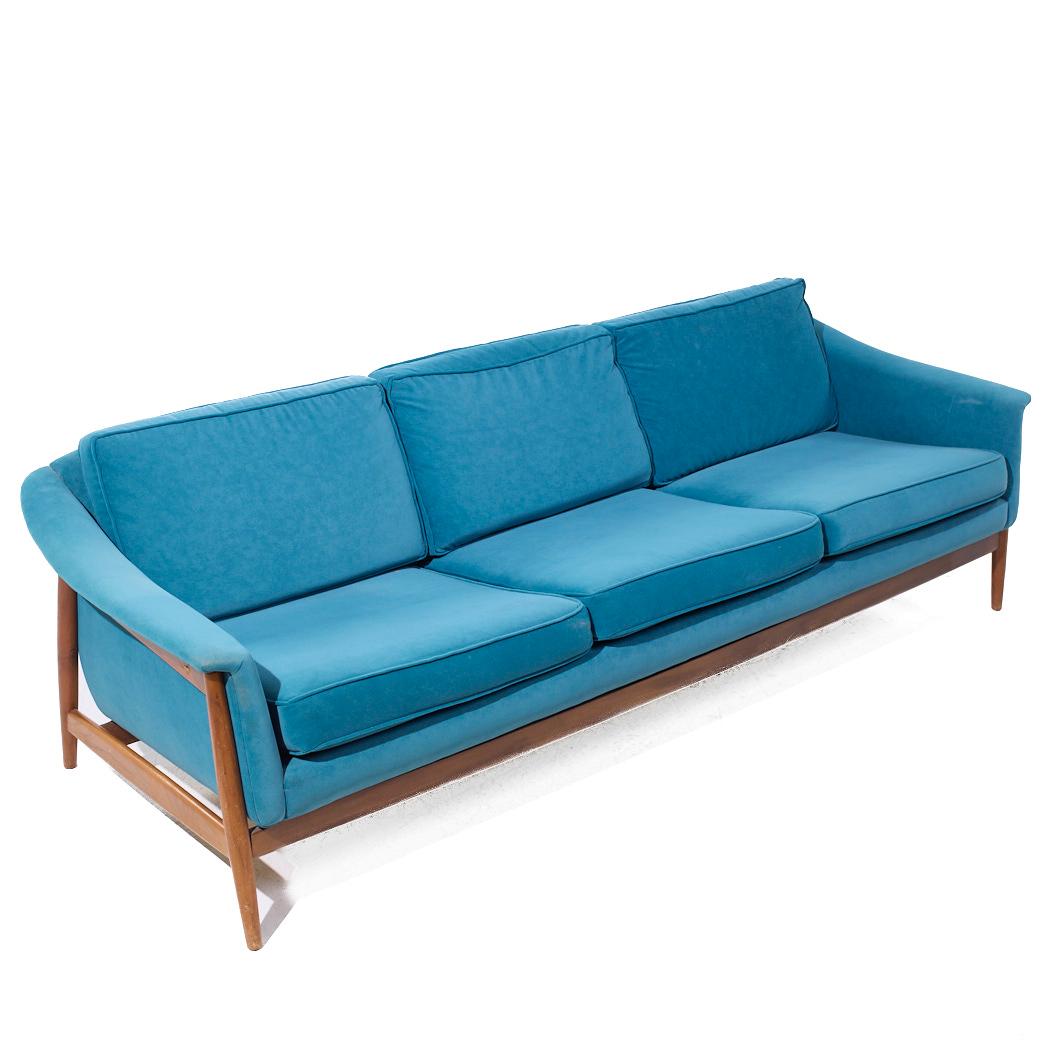 Folke Ohlsson for Dux Mid Century Swedish Teak Sofa For Sale 2