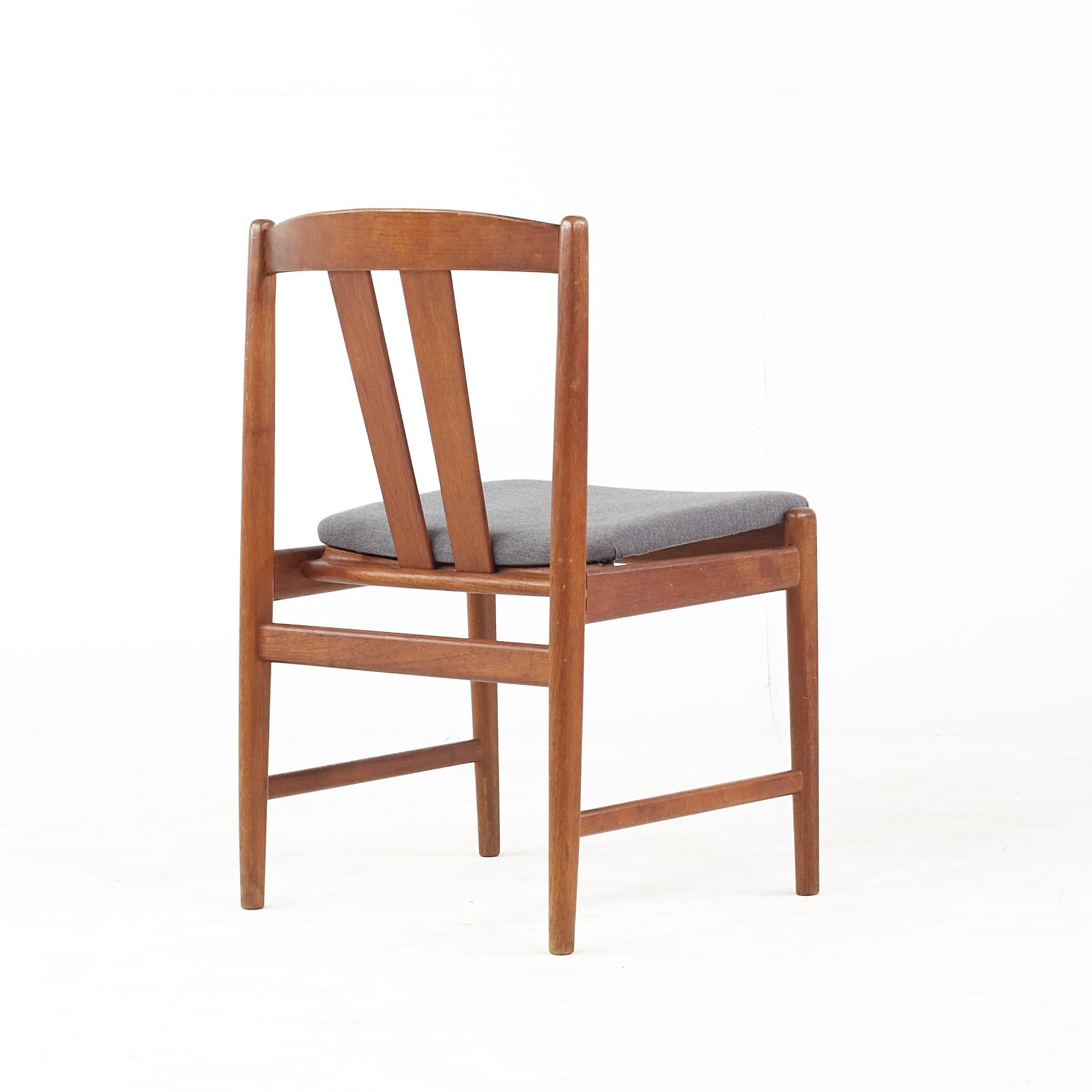 Upholstery Folke Ohlsson for Dux Mid Century Teak Wishbone Dining Chairs - Set of 4 For Sale